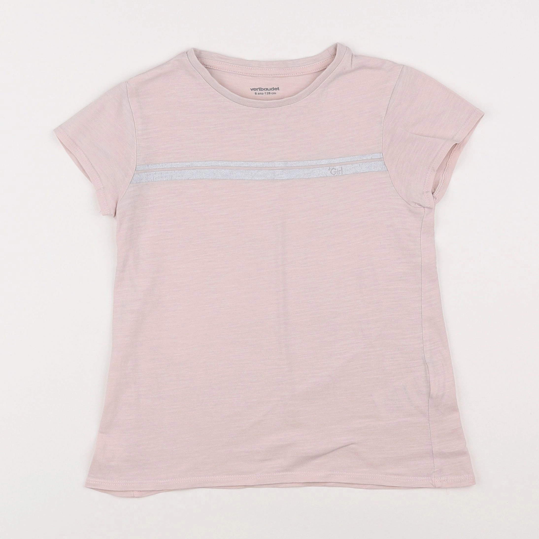 Vertbaudet - tee-shirt rose - 8 ans