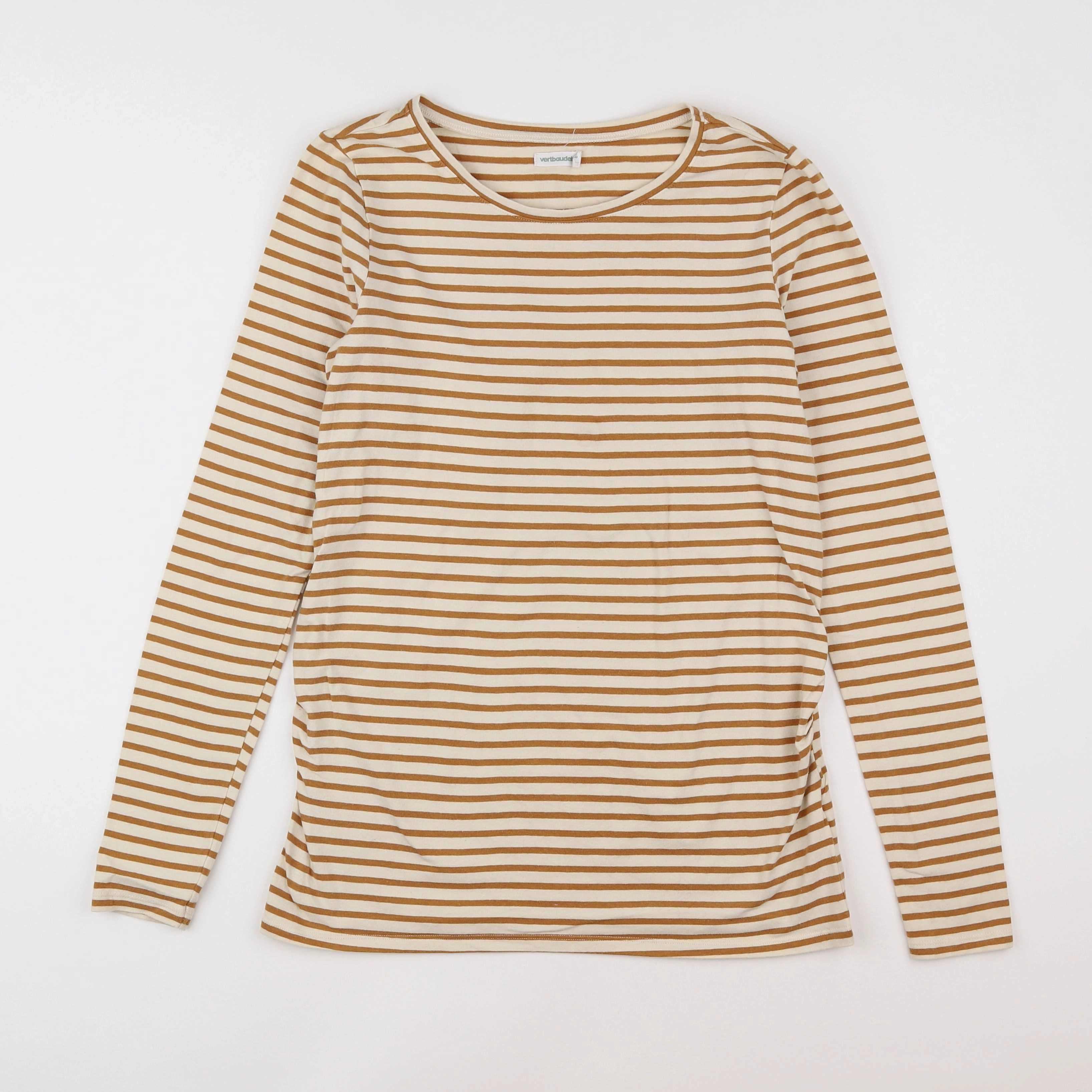 Vertbaudet - tee-shirt grossesse blanc, marron - 38 à 40