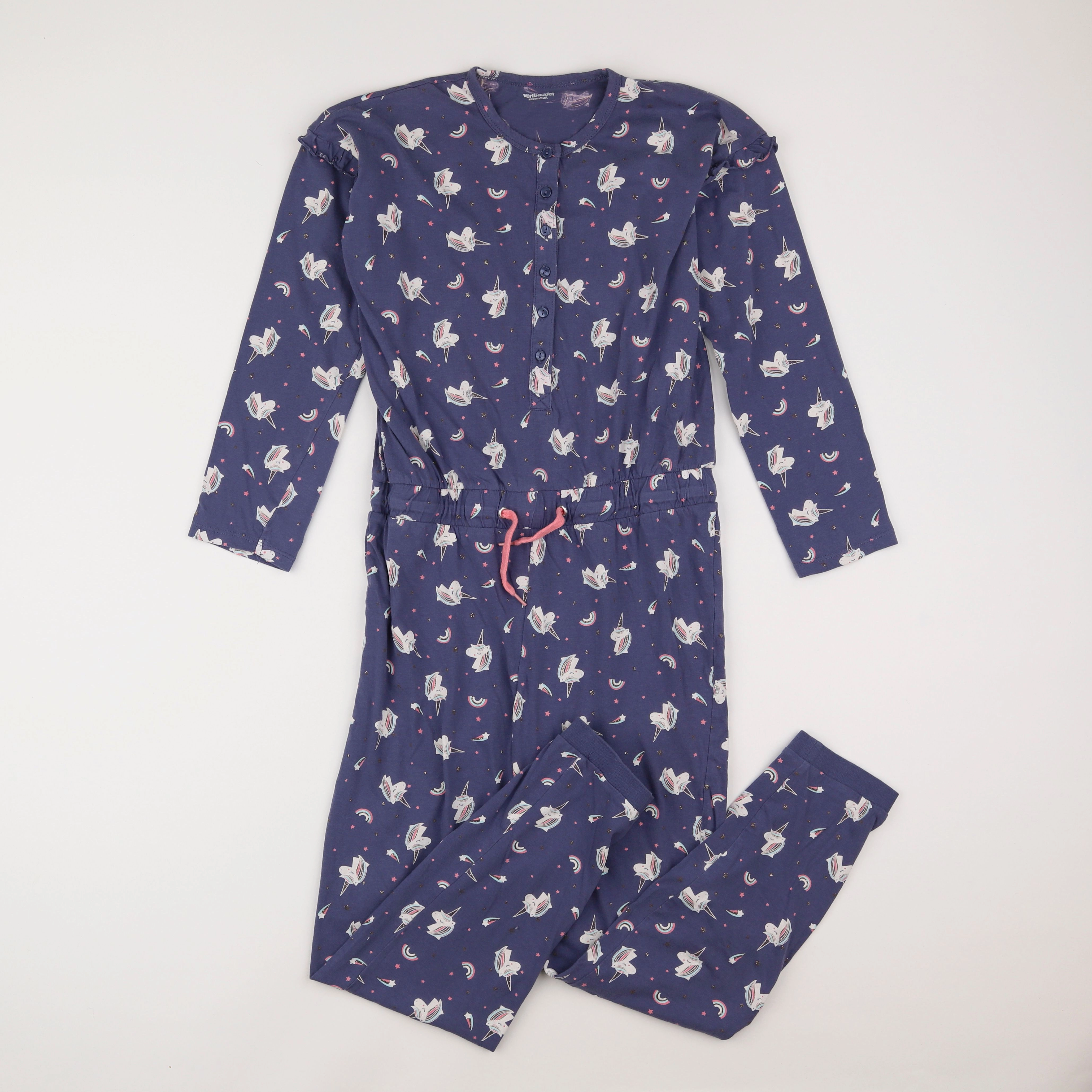 Vertbaudet - pyjama coton violet - 12 ans