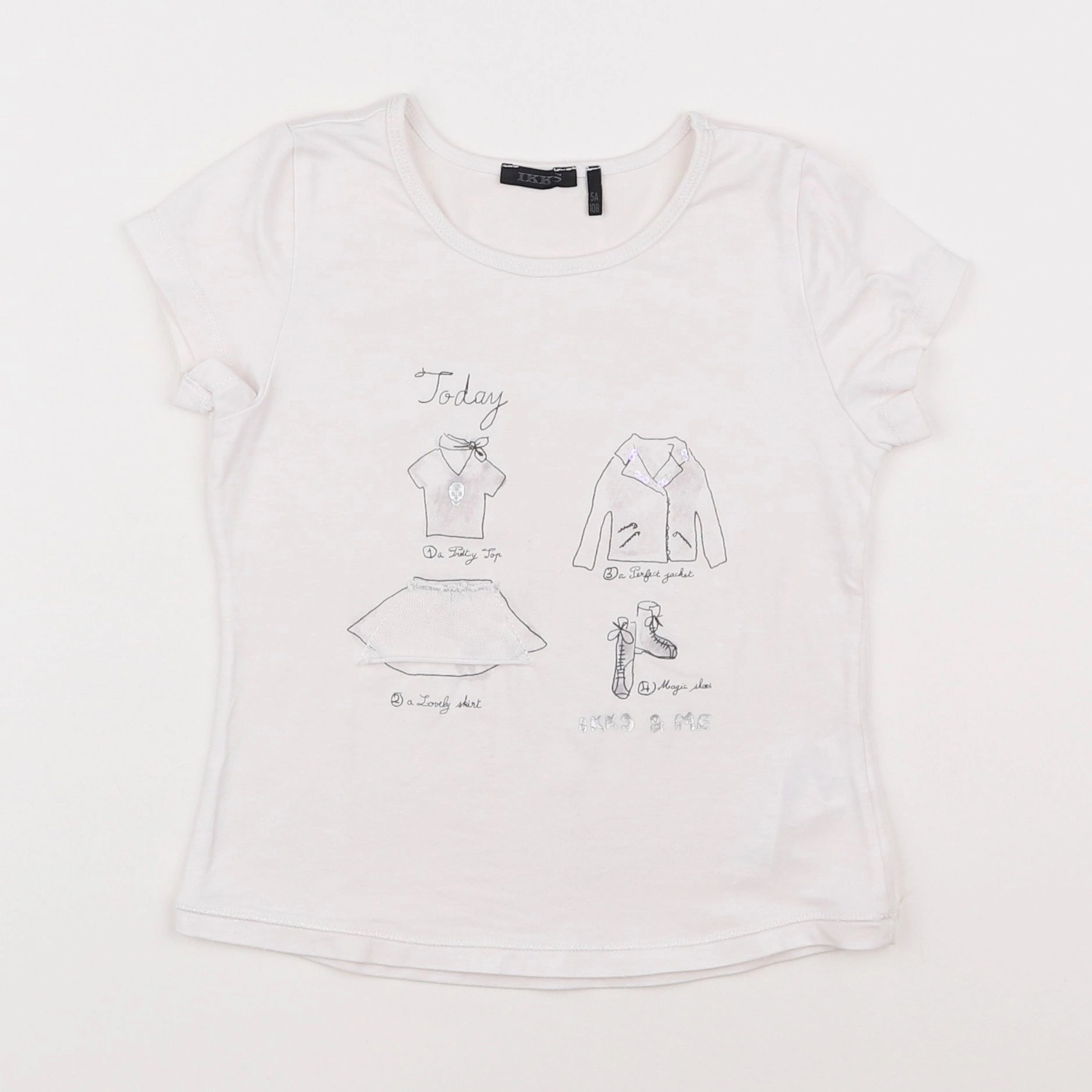 IKKS - tee-shirt blanc - 5 ans