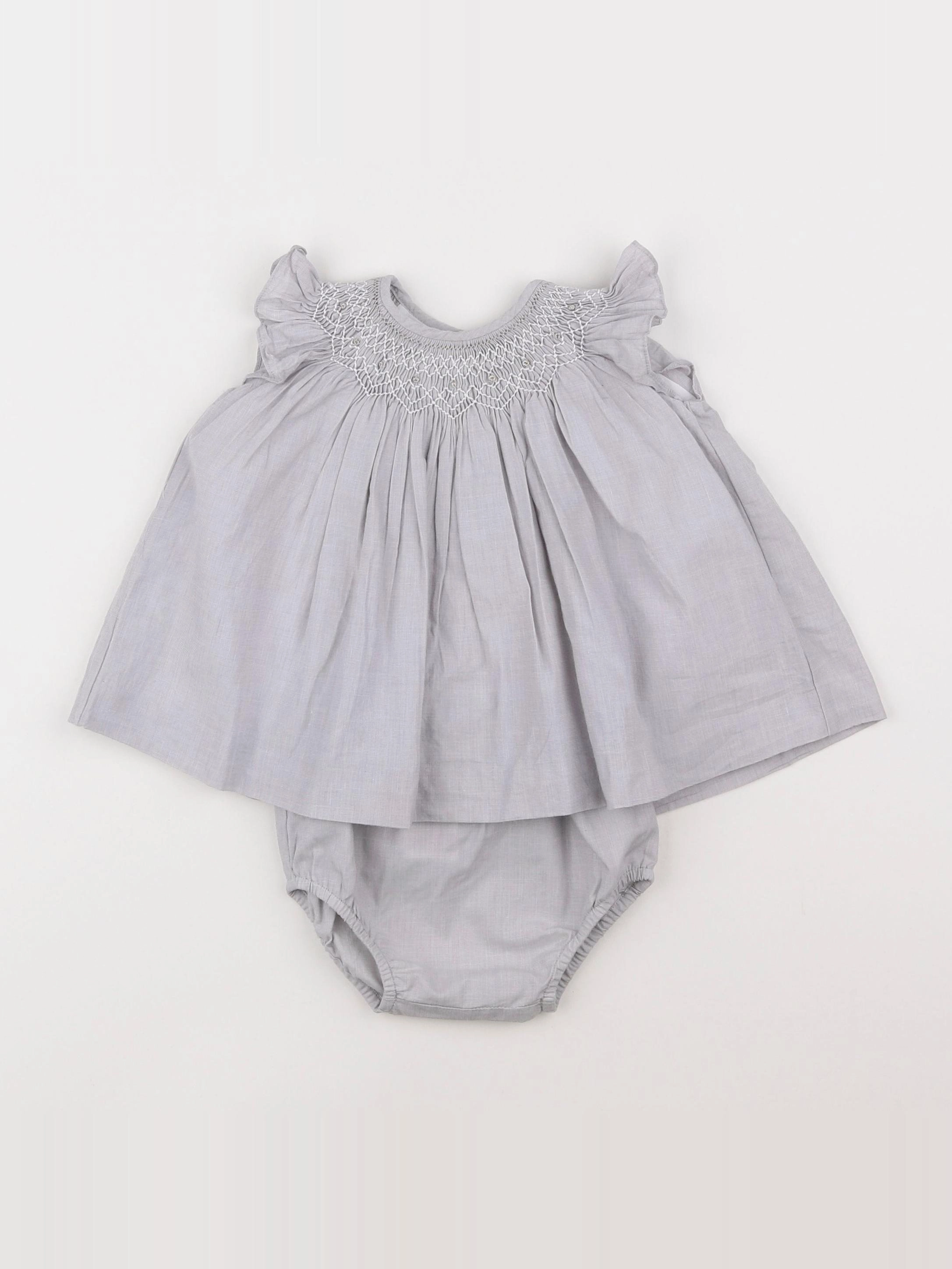 Jacadi - robe gris - 3 mois