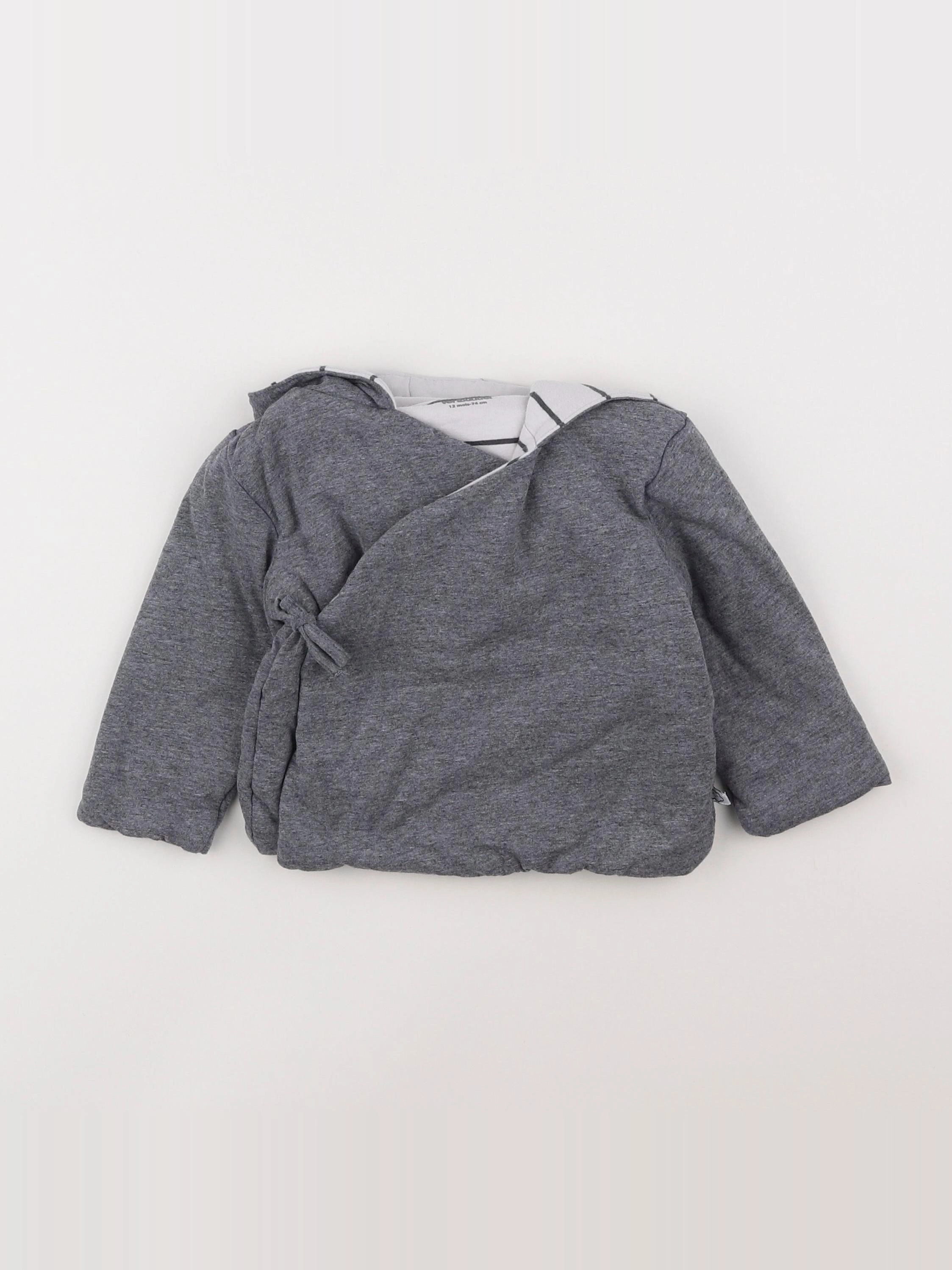 Vertbaudet - veste gris - 12 mois