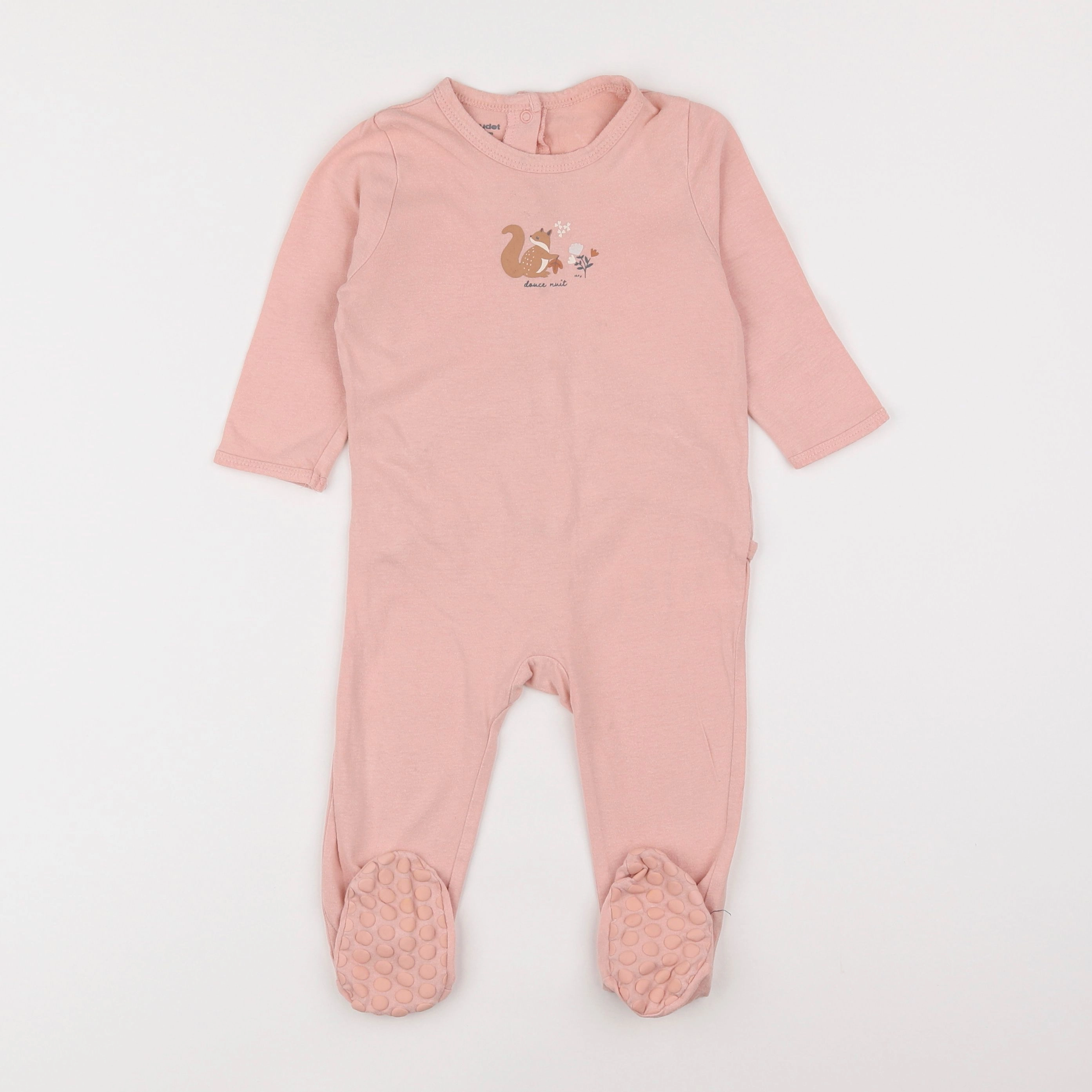 Vertbaudet - pyjama coton rose - 12 mois