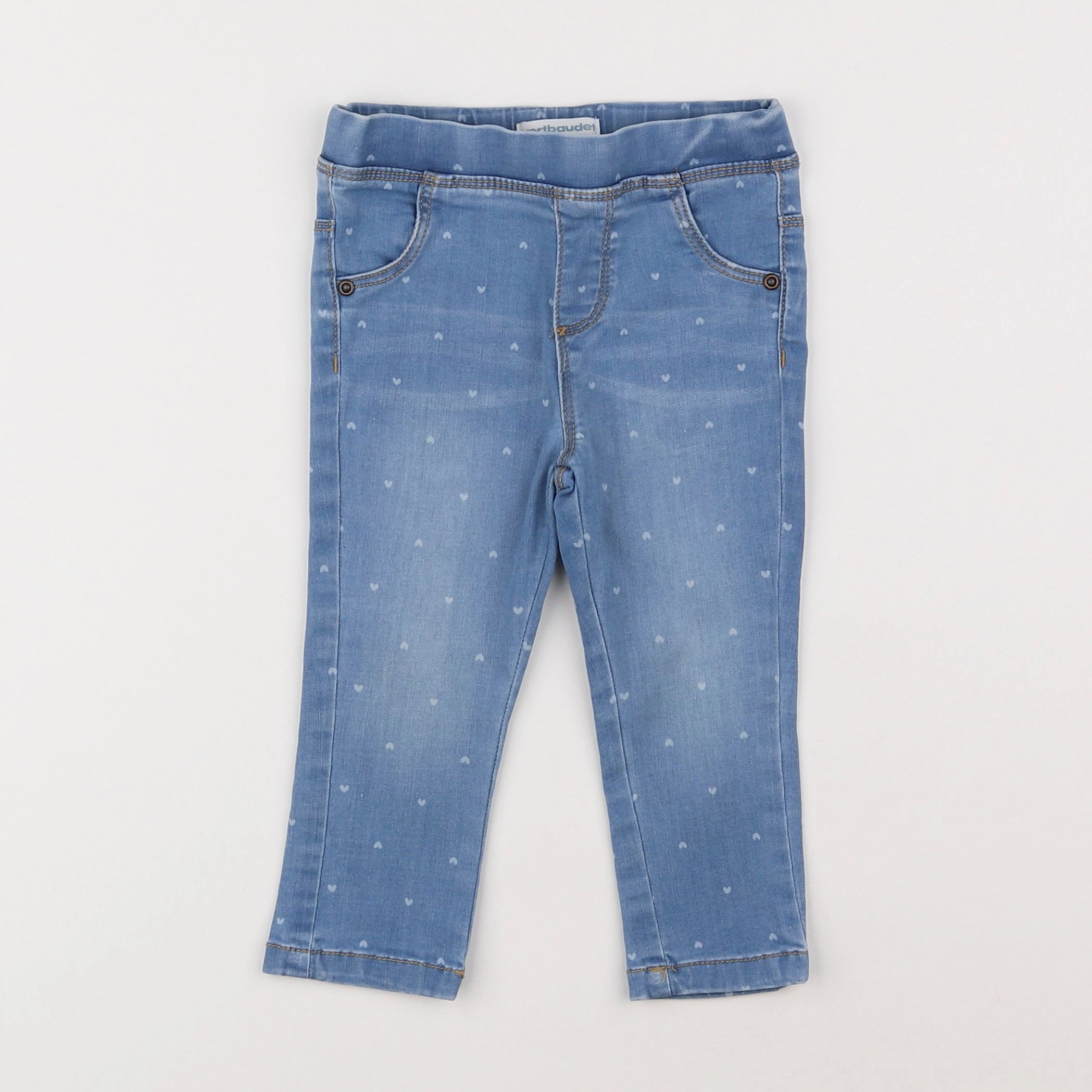 Vertbaudet - jegging bleu - 18 mois