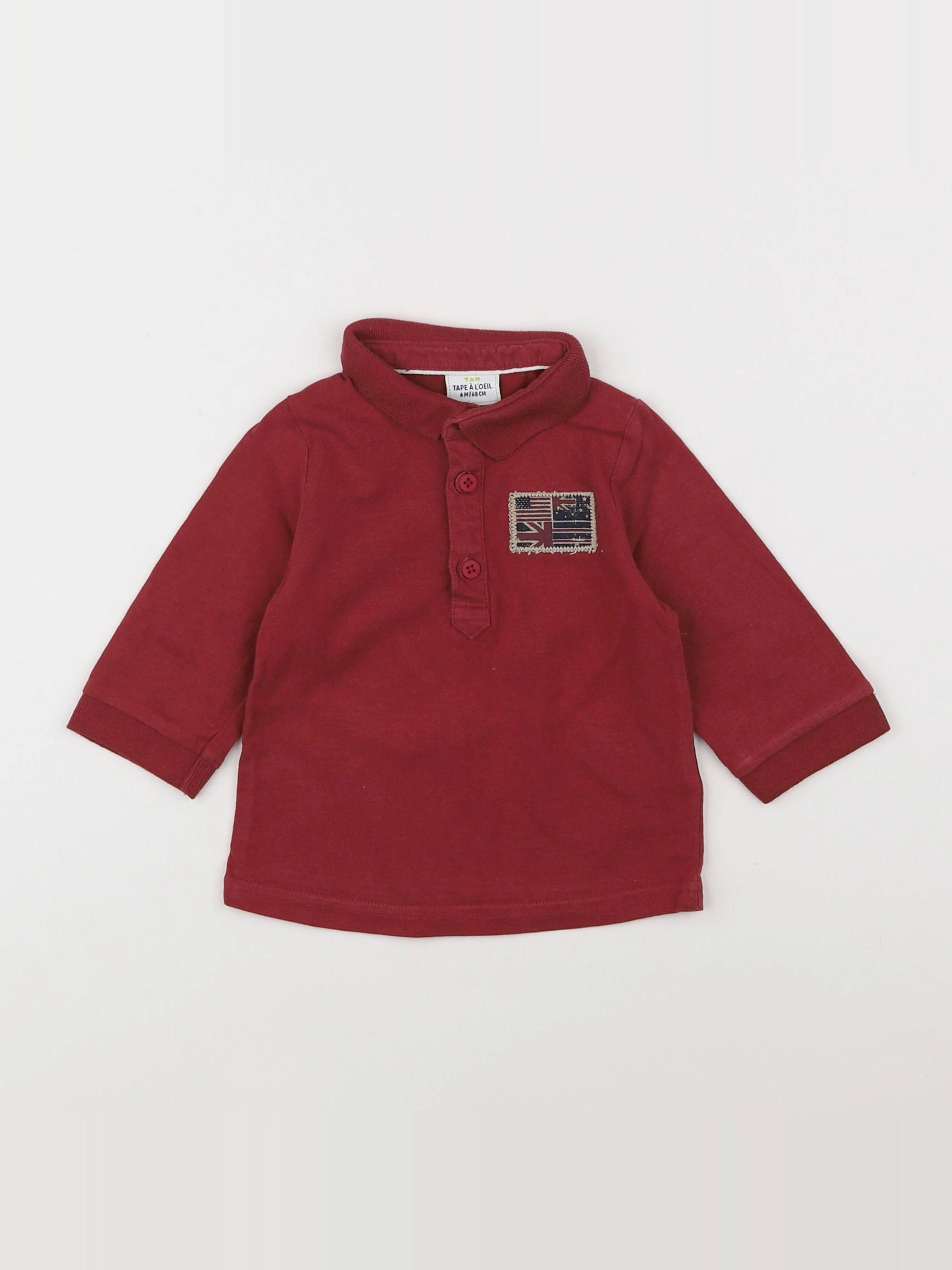 Tape à l'oeil - polo rouge - 6 mois