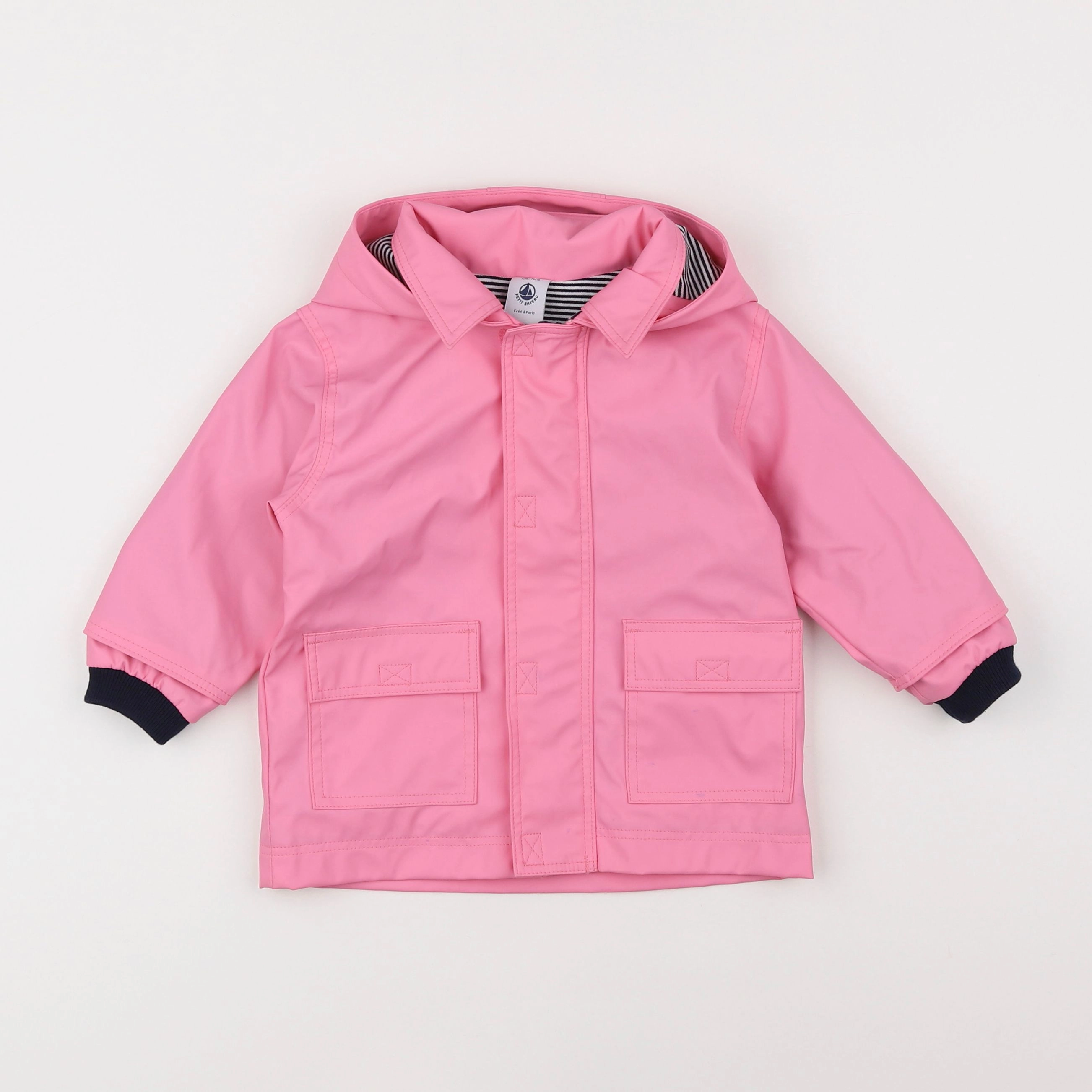 Petit Bateau - imperméable rose - 12 mois