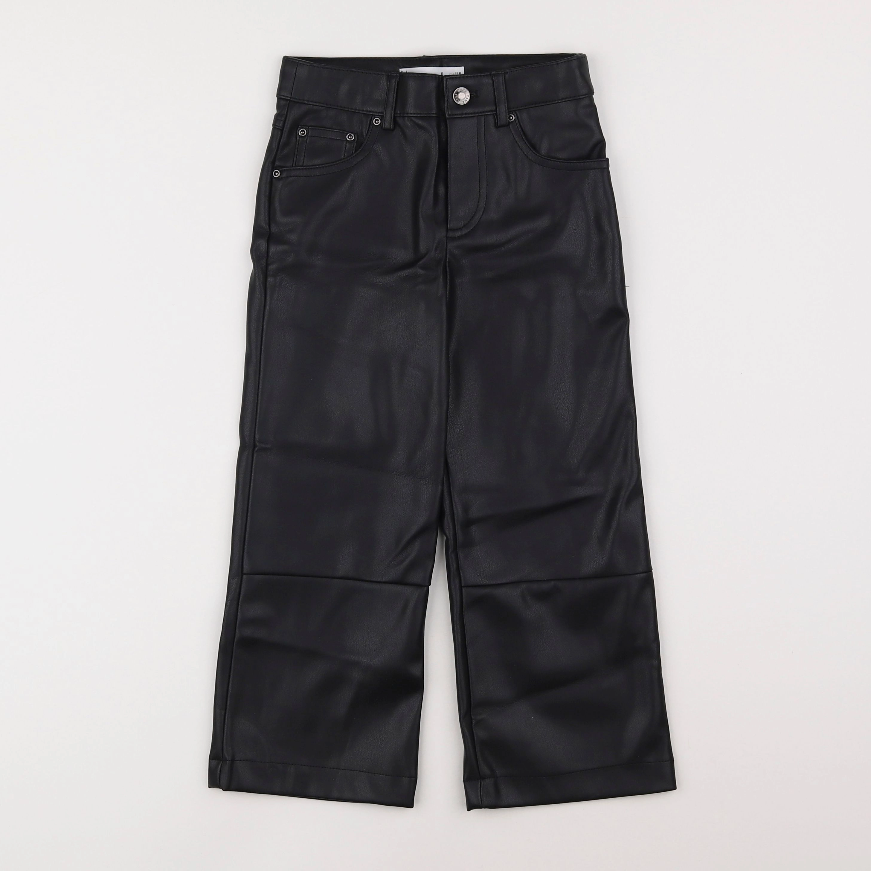 Zara - pantalon simili noir - 6 ans