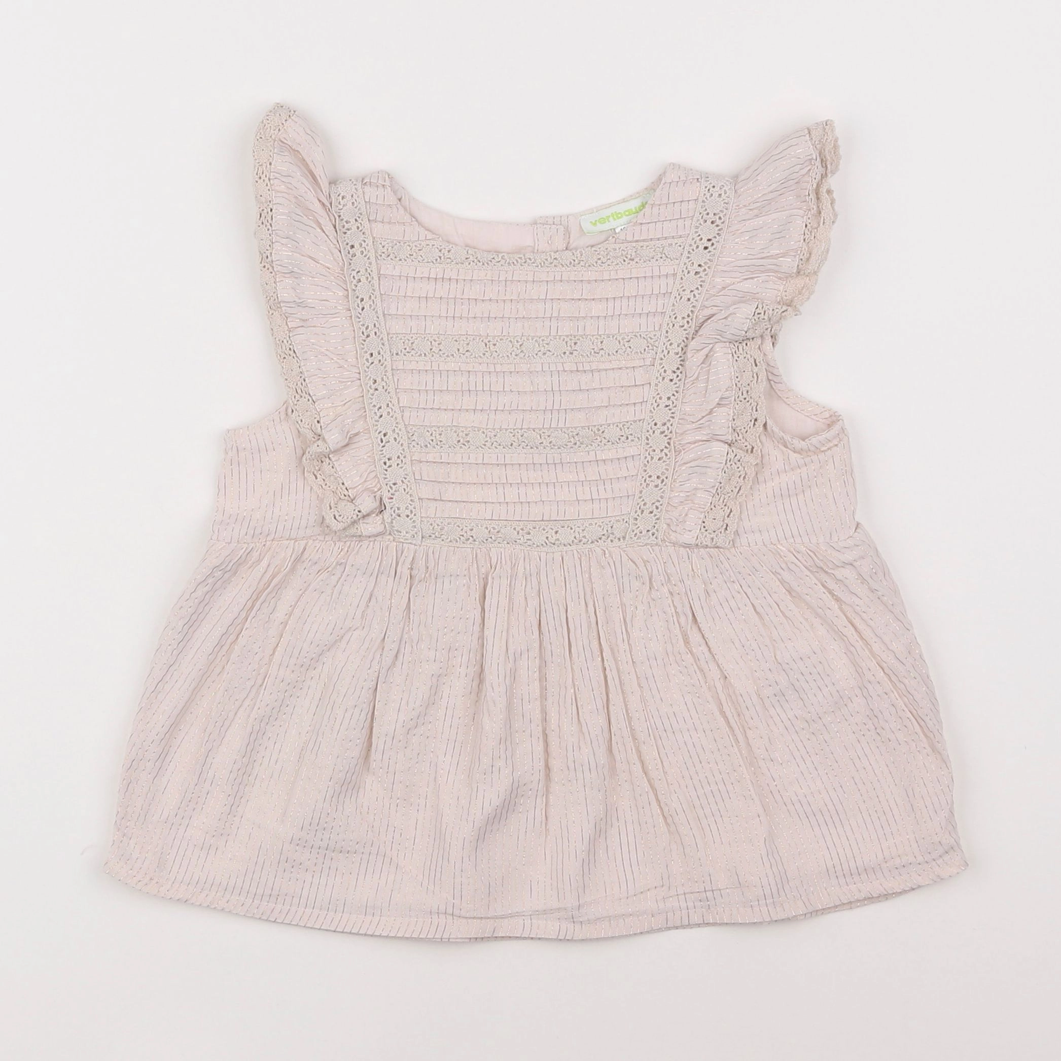 Vertbaudet - blouse blanc, bronze - 4 ans