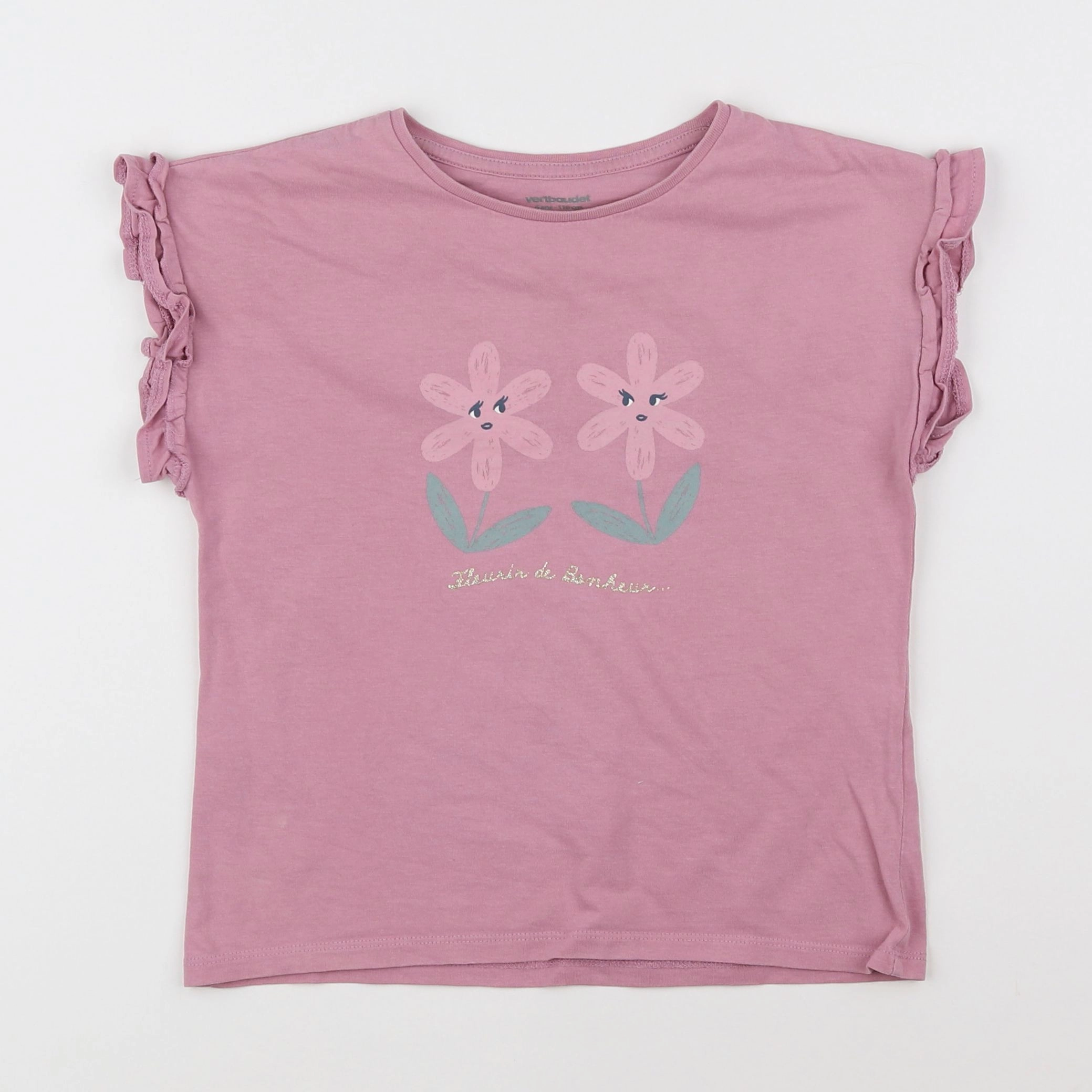 Vertbaudet - tee-shirt rose - 6 ans