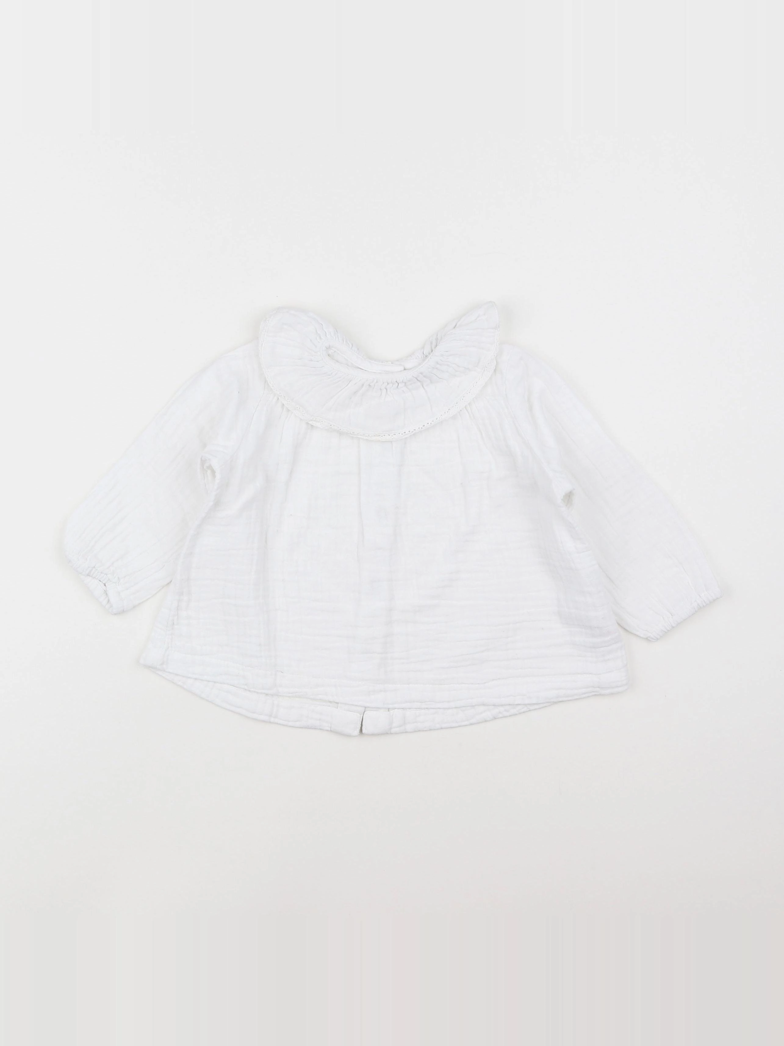 Vertbaudet - blouse blanc - 12 mois