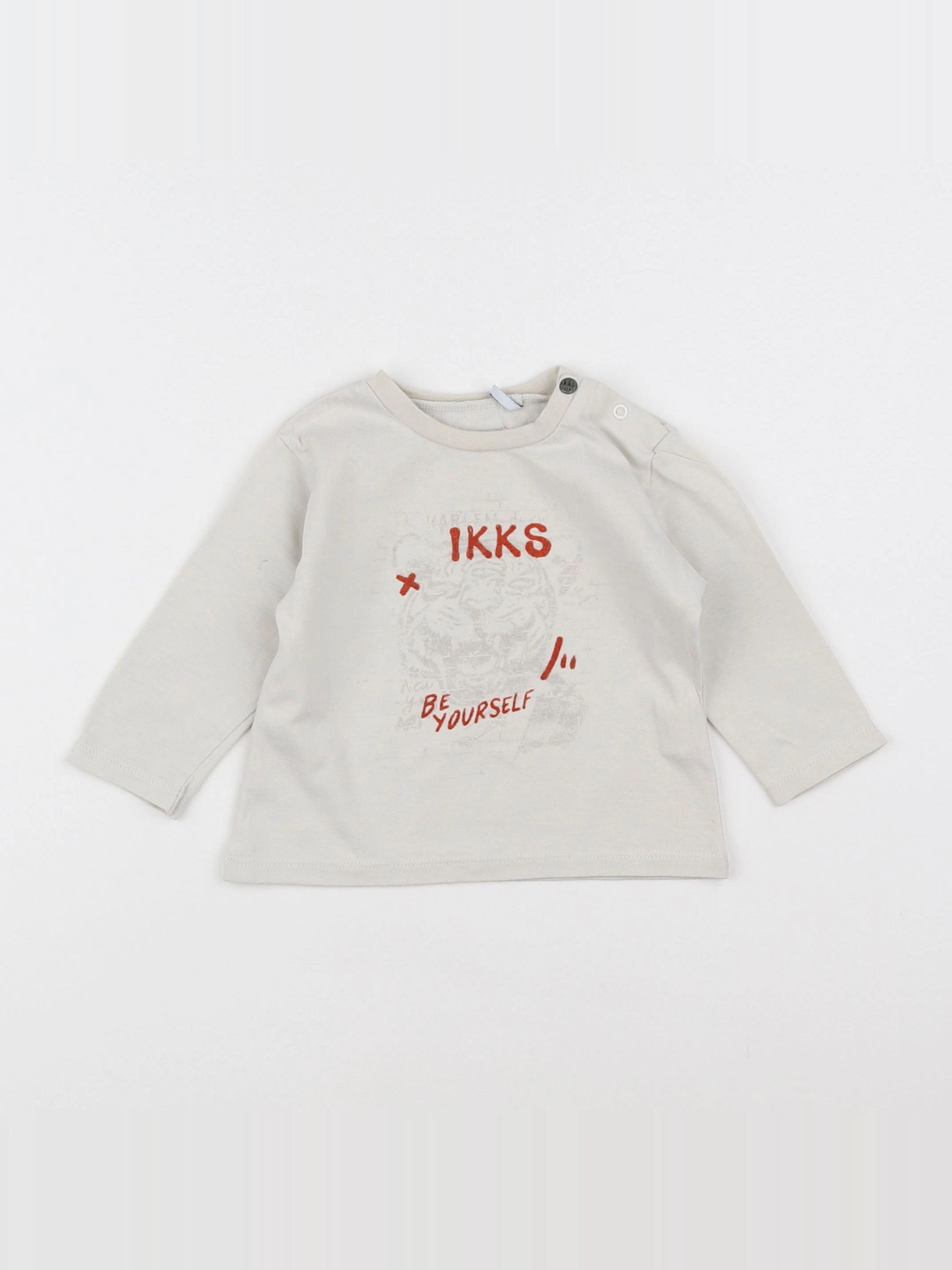 IKKS - tee-shirt beige - 6 mois