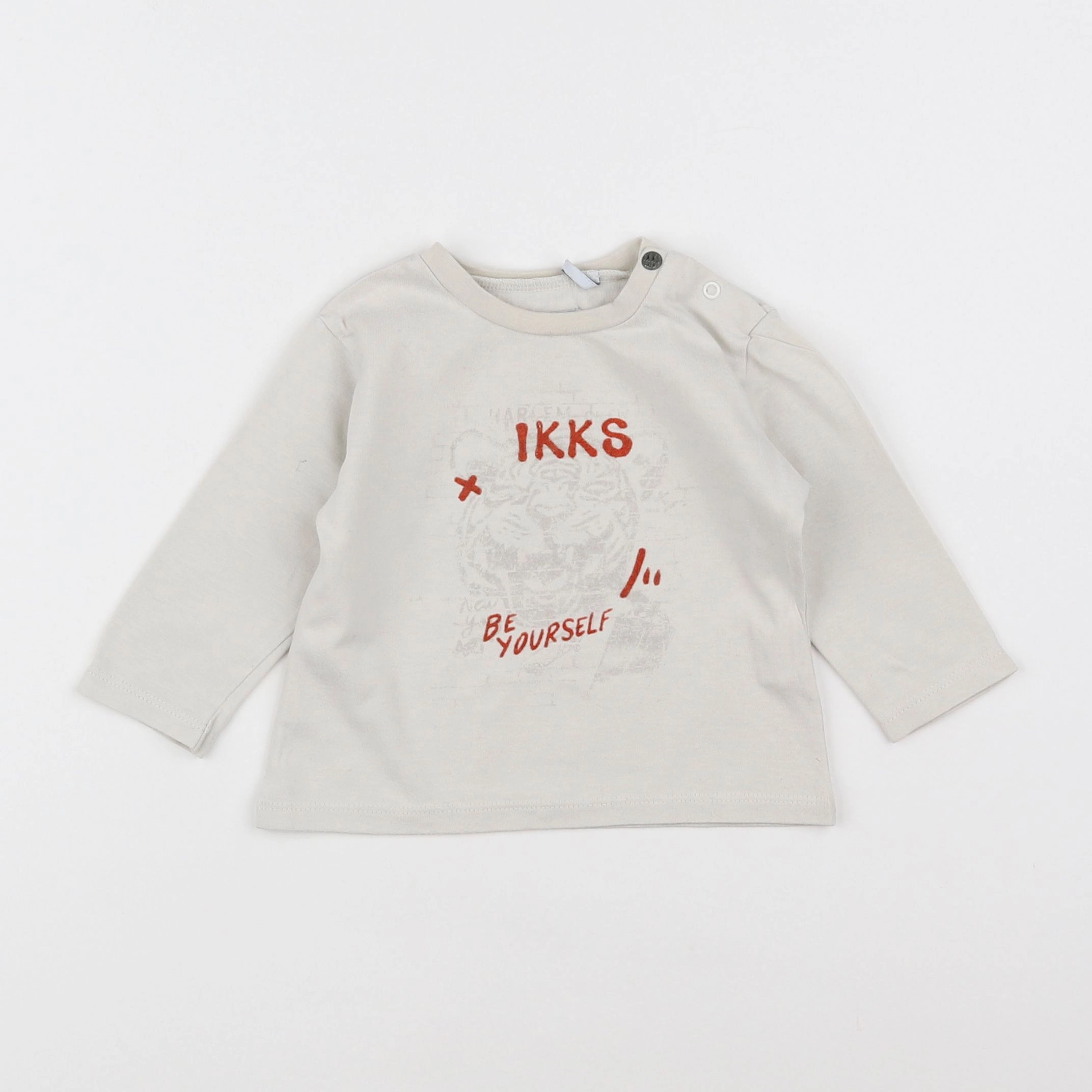 IKKS - tee-shirt beige - 6 mois