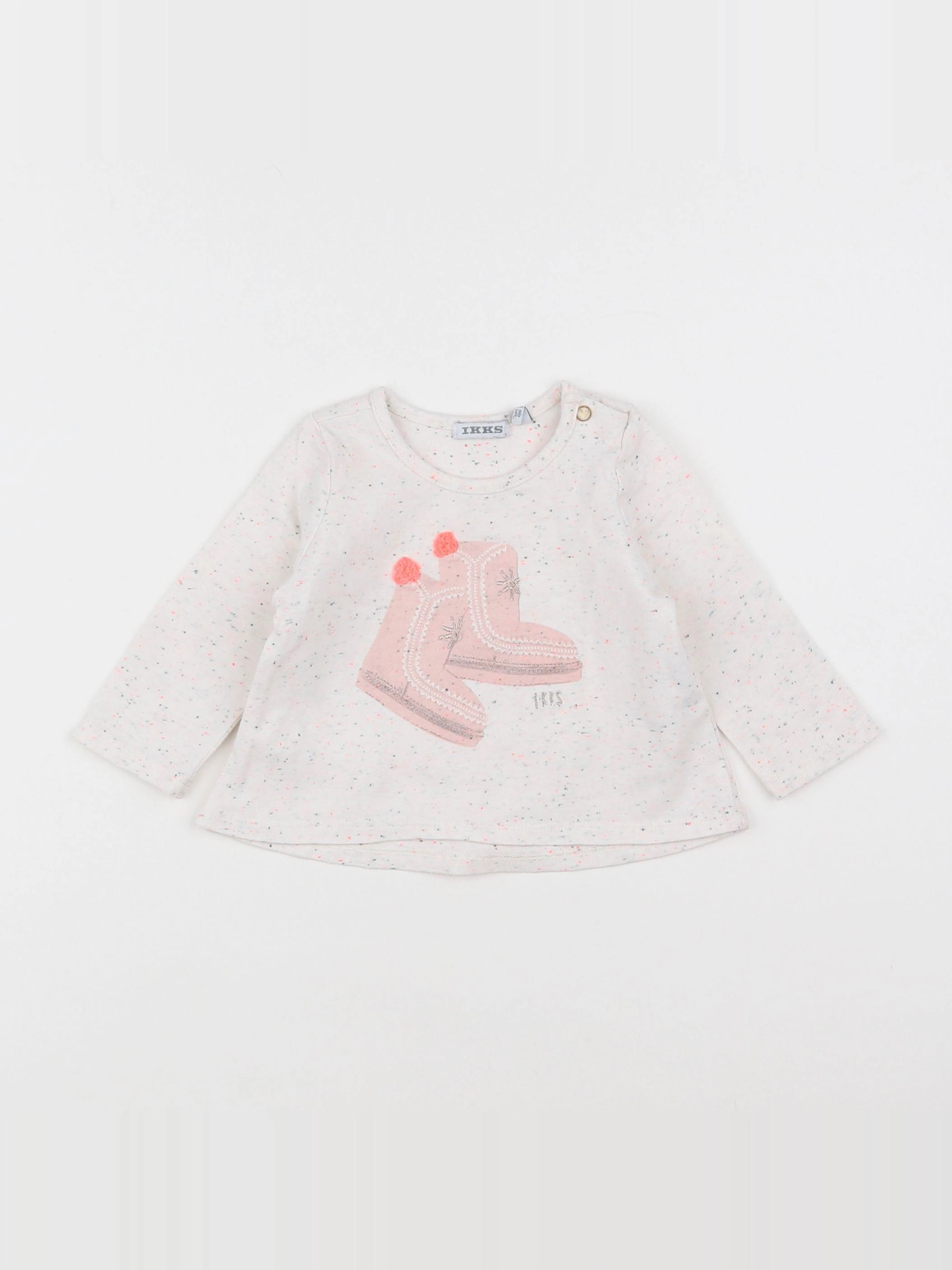IKKS - tee-shirt beige - 6 mois