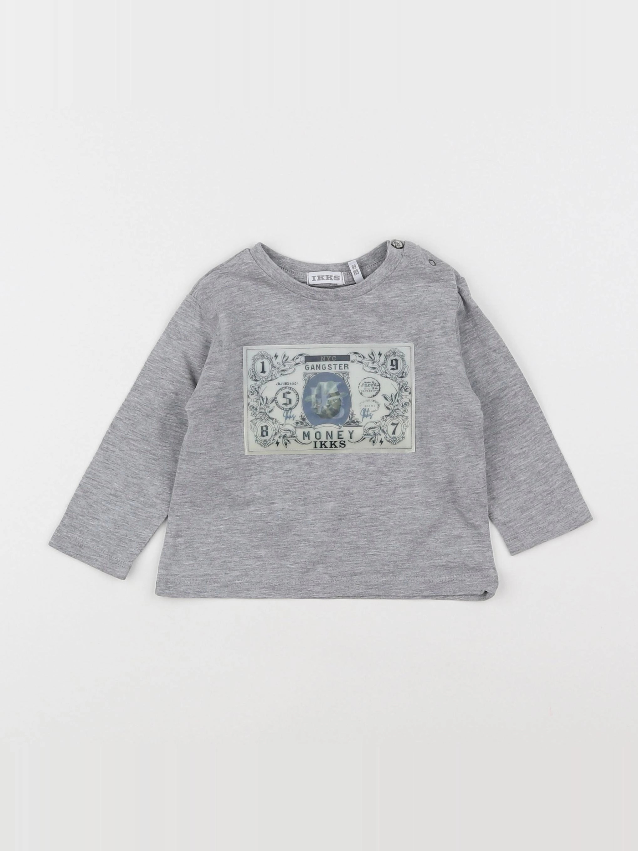IKKS - tee-shirt gris - 6 mois