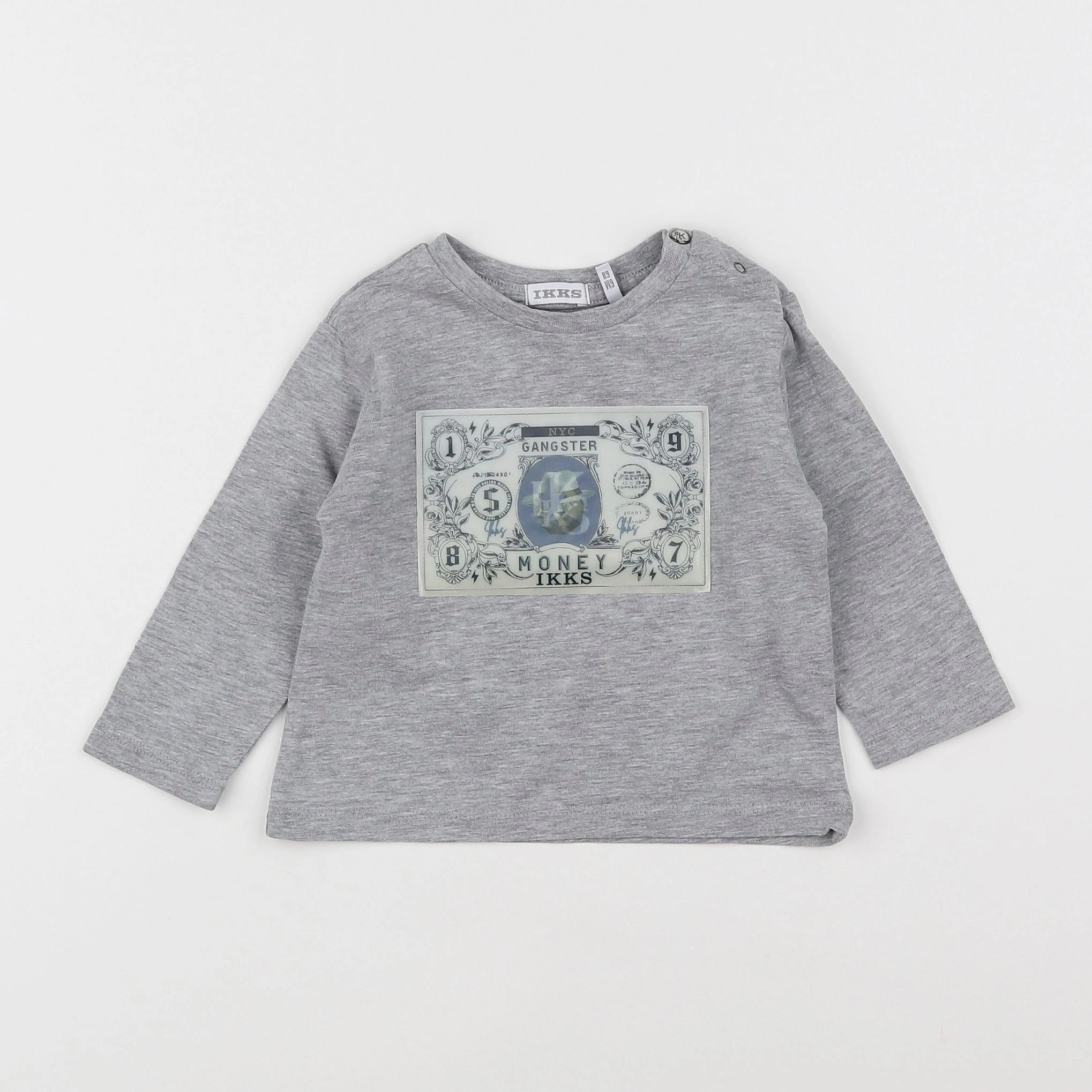 IKKS - tee-shirt gris - 6 mois