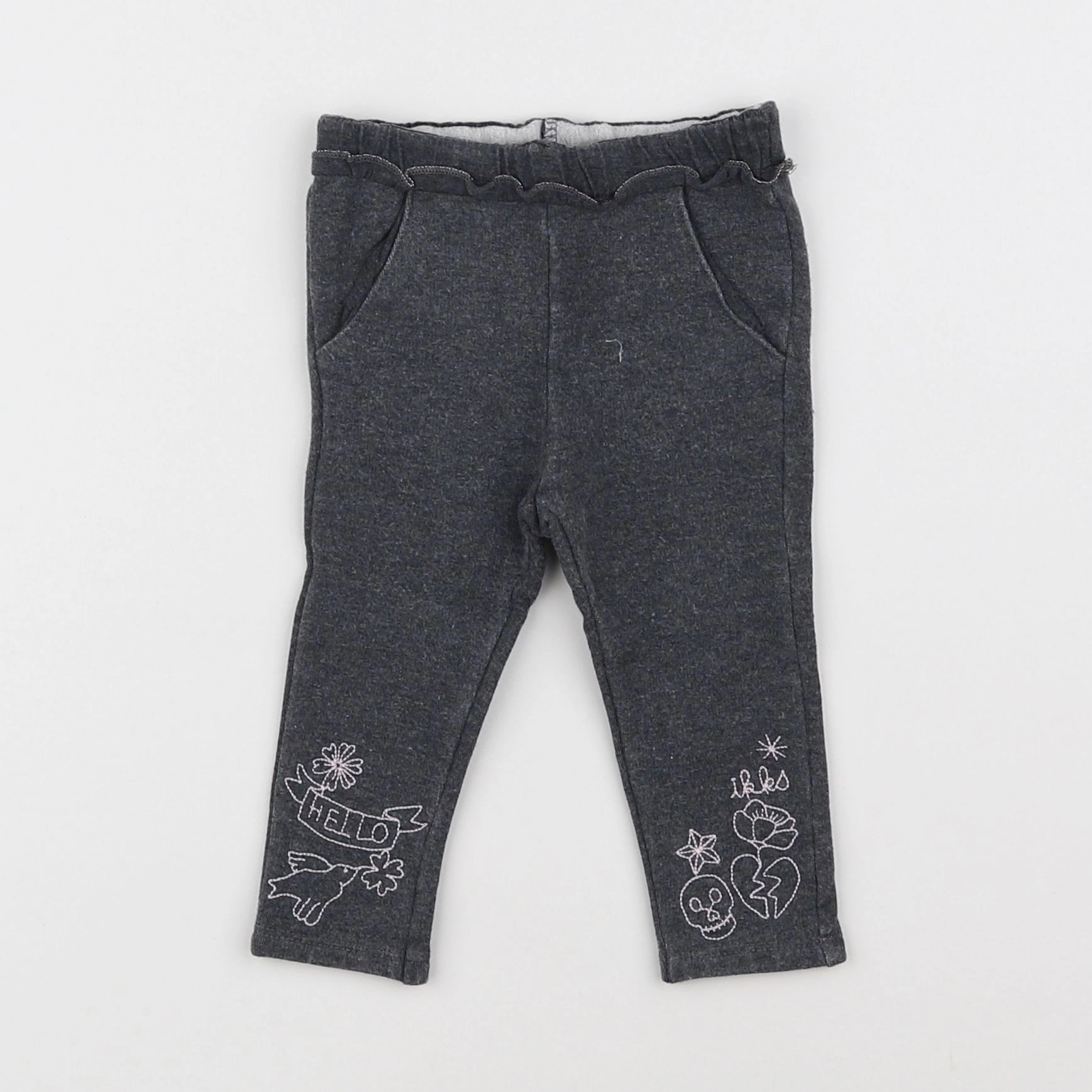 IKKS - legging gris - 3 mois