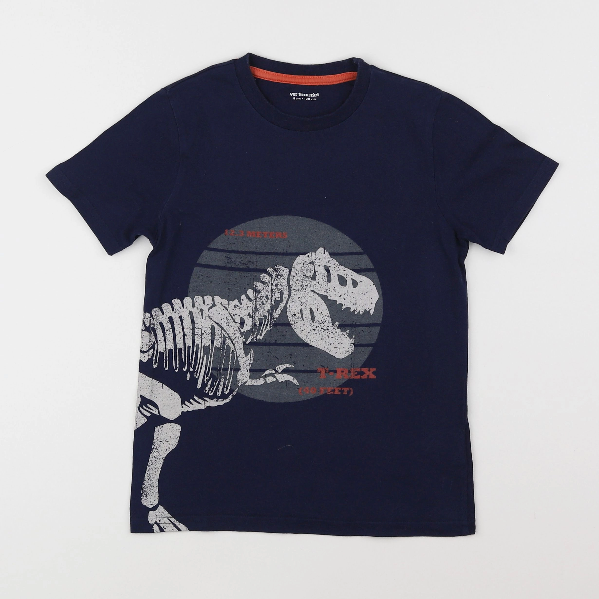 Vertbaudet - tee-shirt coton bleu - 8 ans