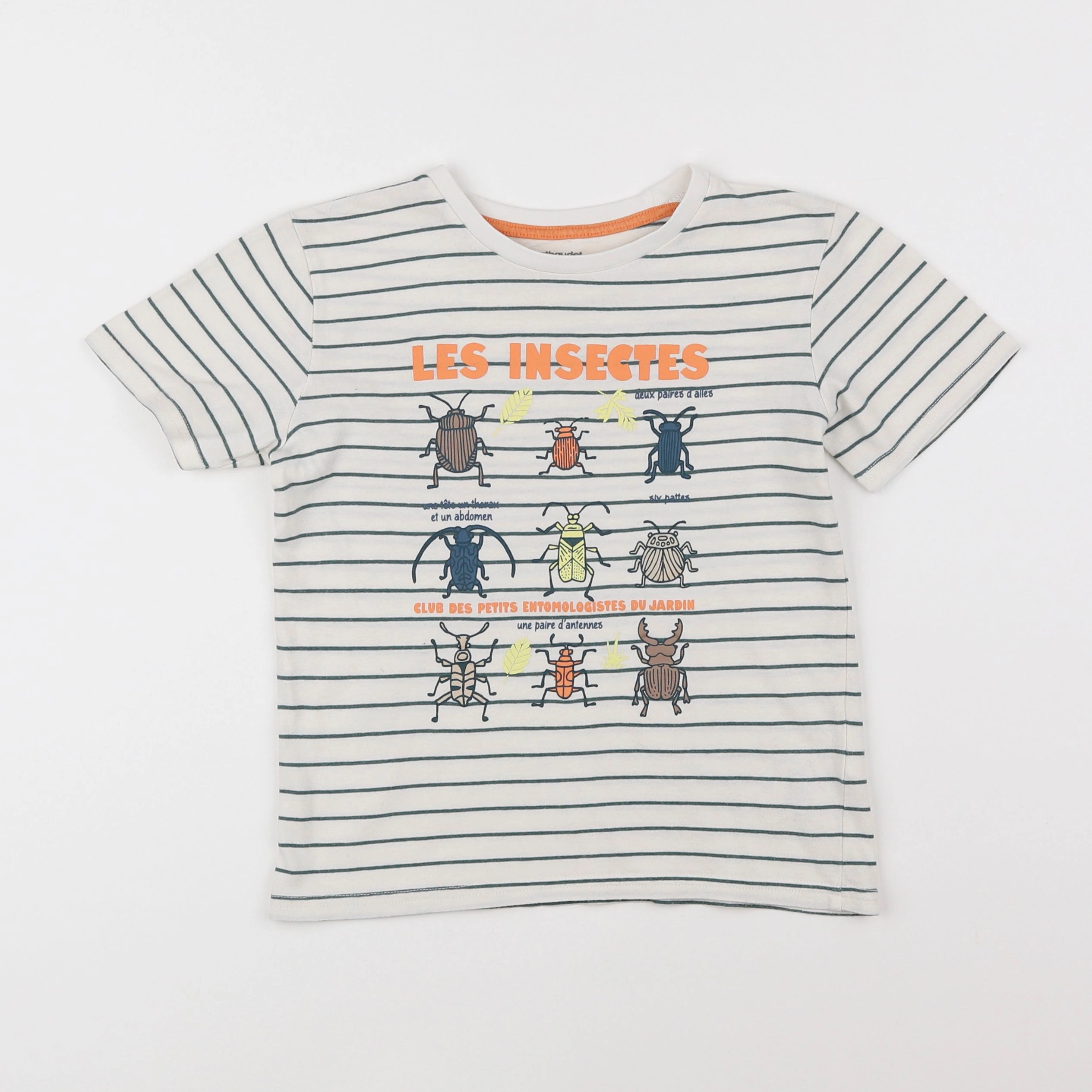 Vertbaudet - tee-shirt coton blanc - 8 ans