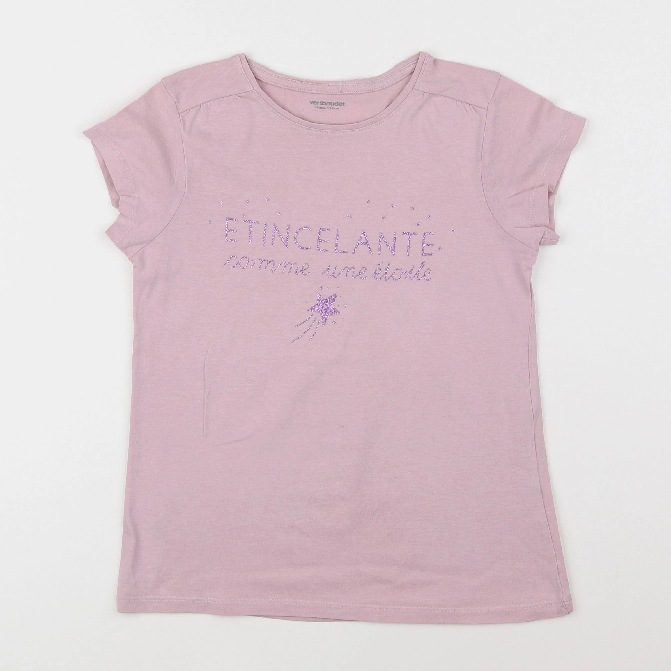 Vertbaudet - tee-shirt violet - 10 ans