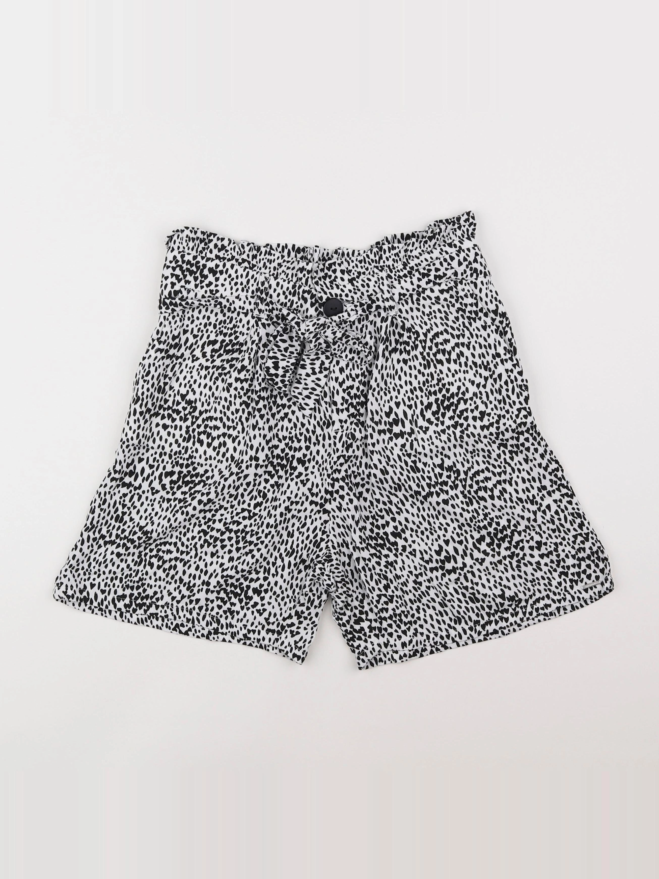 IKKS - short blanc, noir - 14 ans