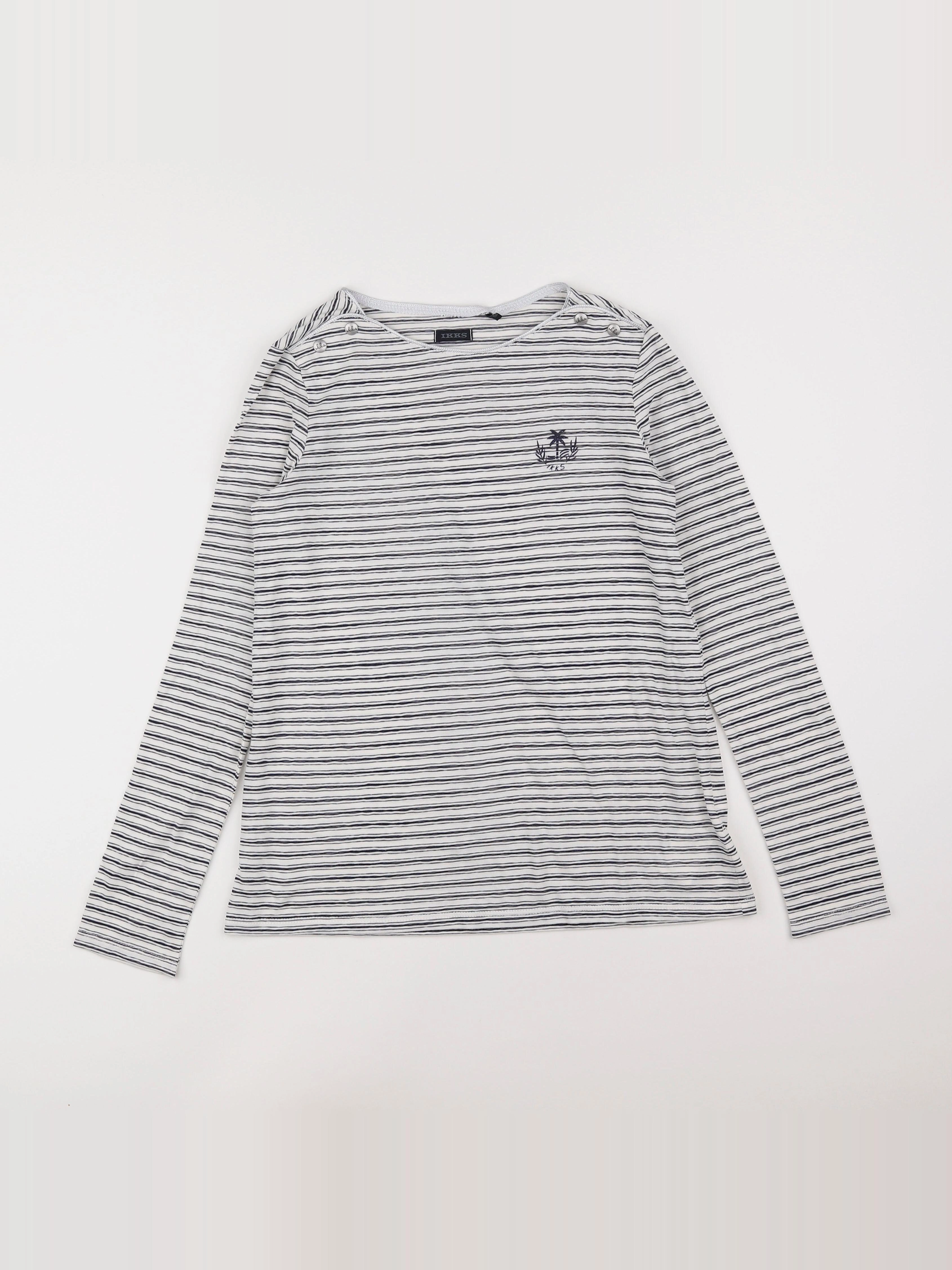 IKKS - tee-shirt blanc, noir - 14 ans