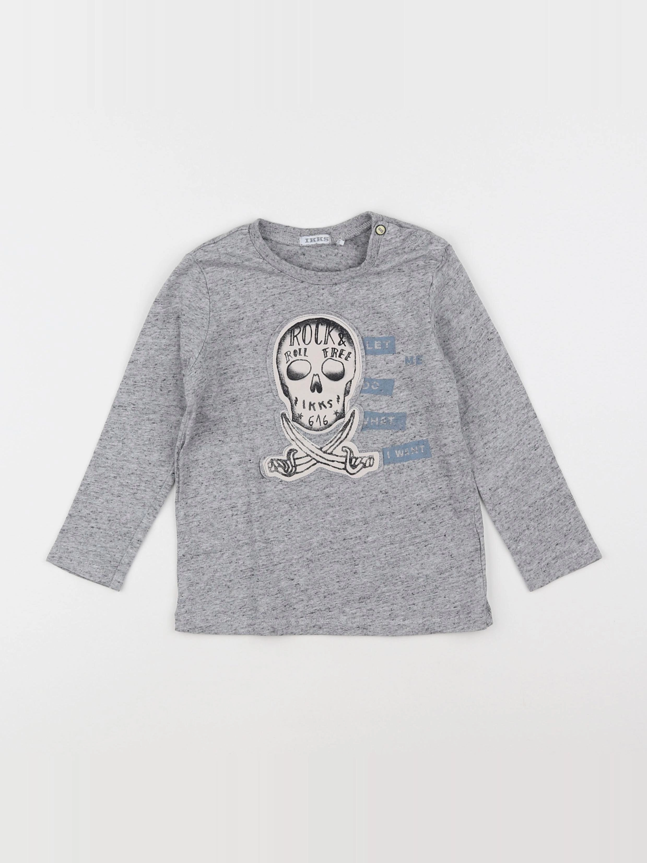 IKKS - tee-shirt gris - 3 ans
