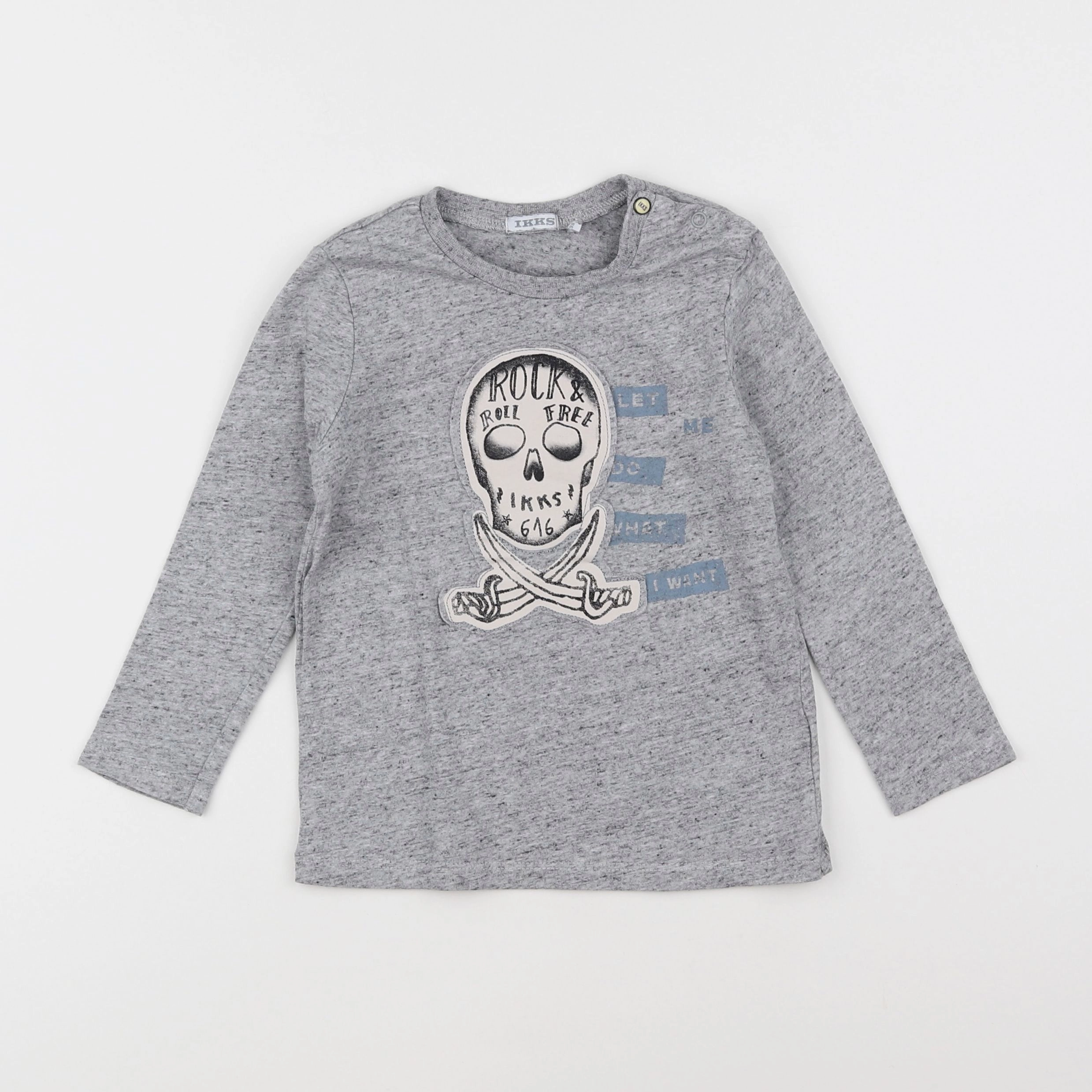 IKKS - tee-shirt gris - 3 ans