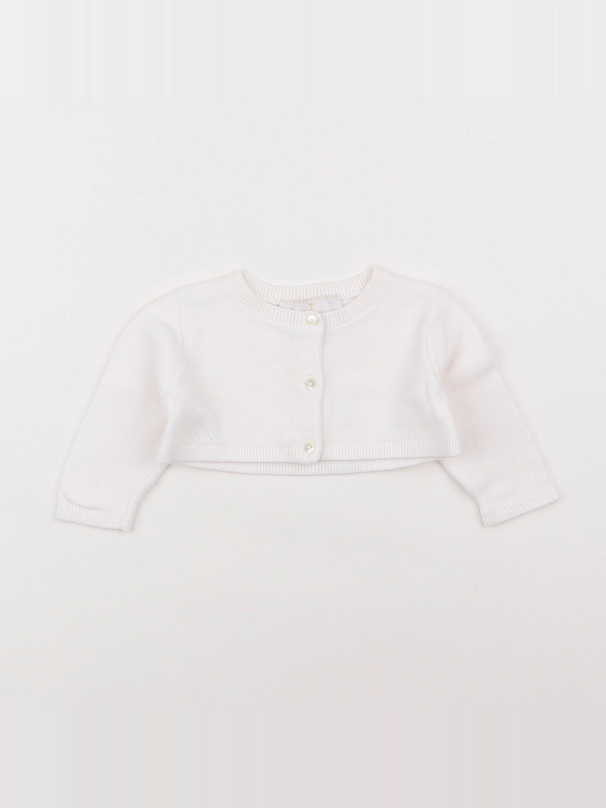 Jacadi - gilet blanc - 6 mois