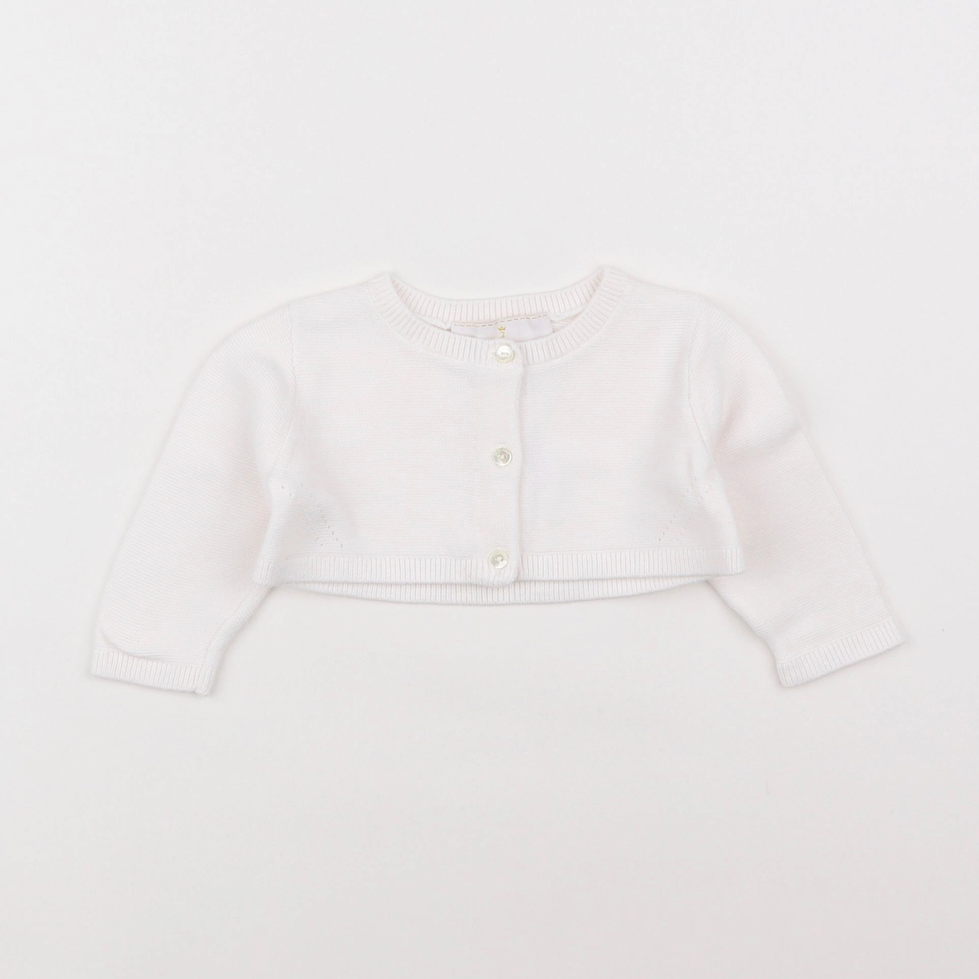 Jacadi - gilet blanc - 6 mois