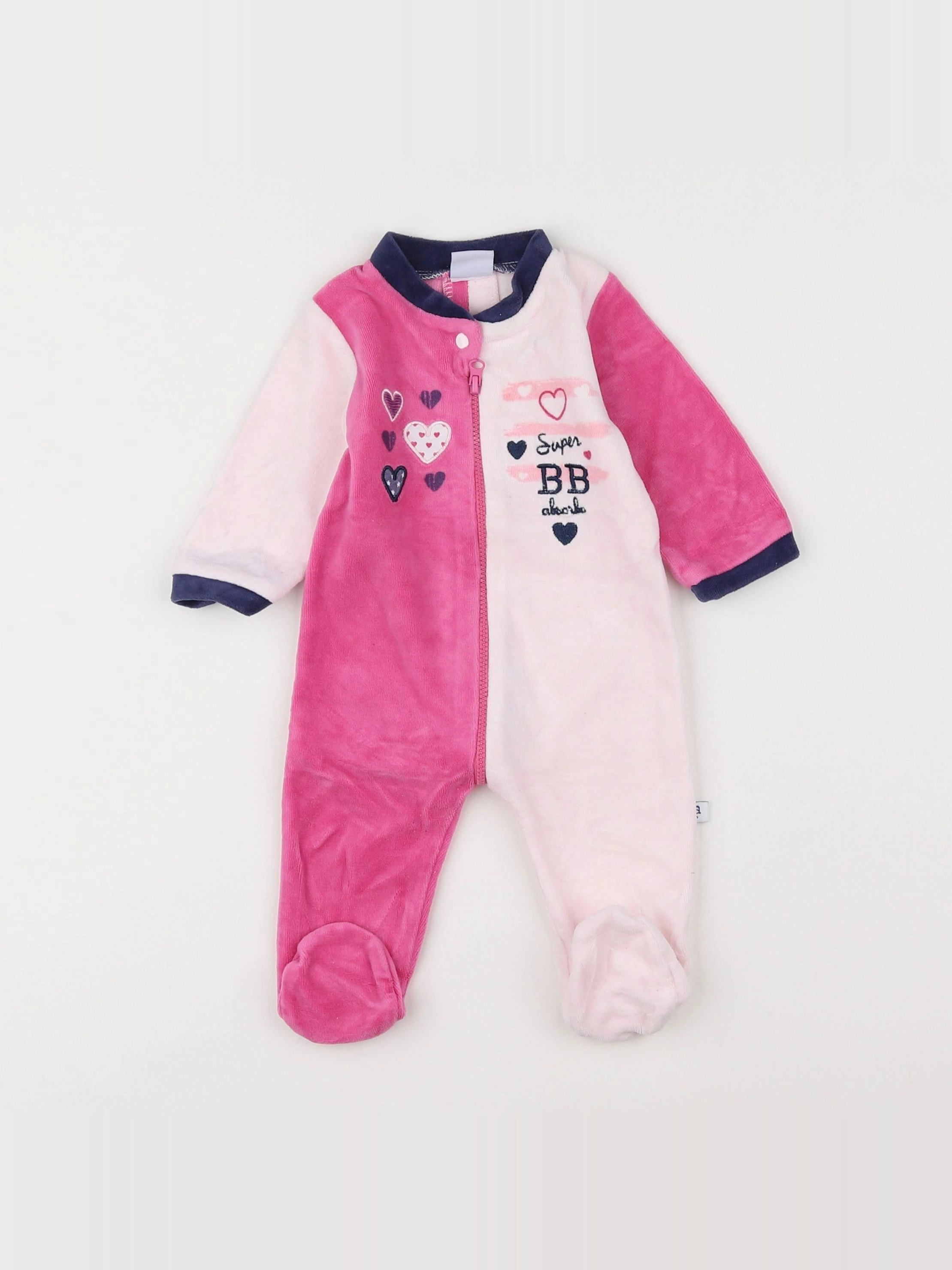 Absorba - pyjama velours rose - 3 mois