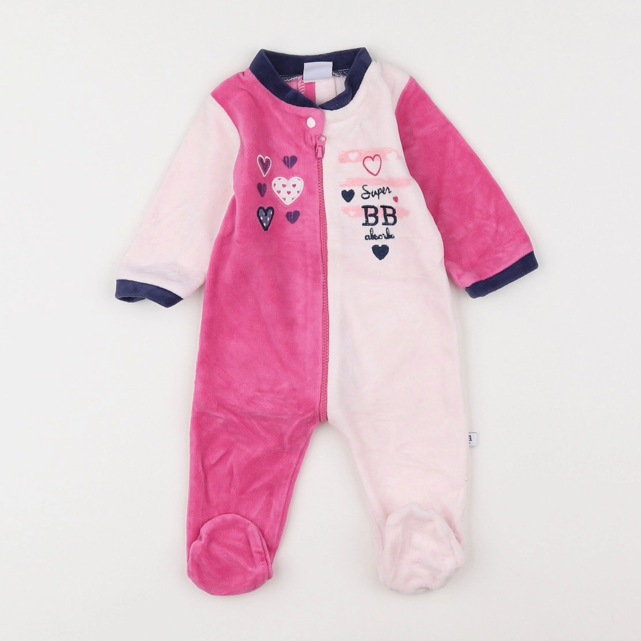 Absorba - pyjama velours rose - 3 mois