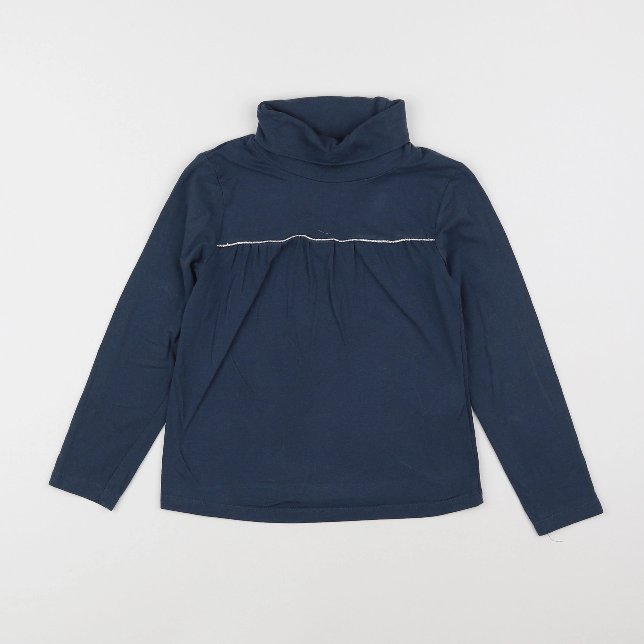 Vertbaudet - sous-pull bleu, or - 6 ans