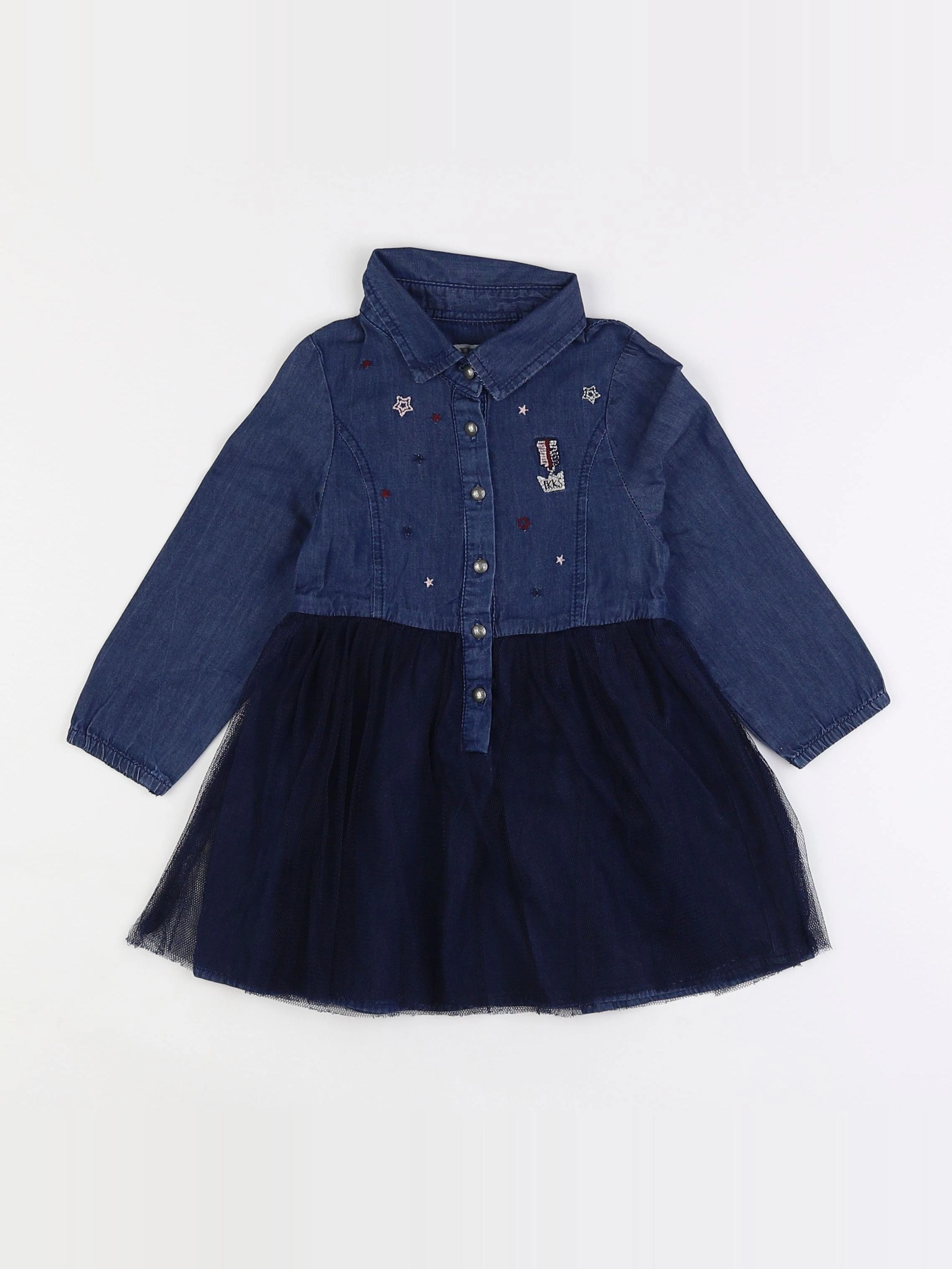 IKKS - robe bleu - 2 ans