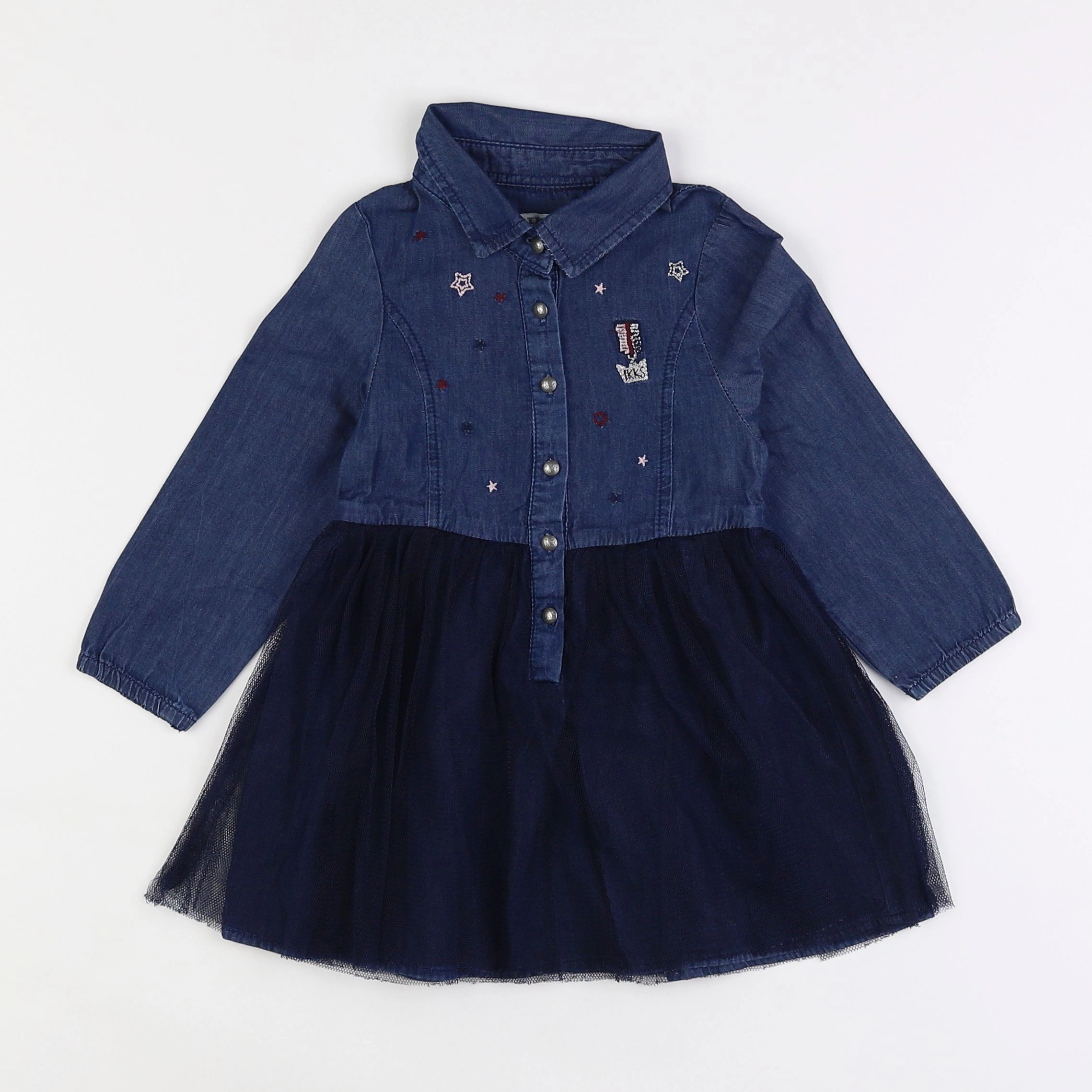 IKKS - robe bleu - 2 ans