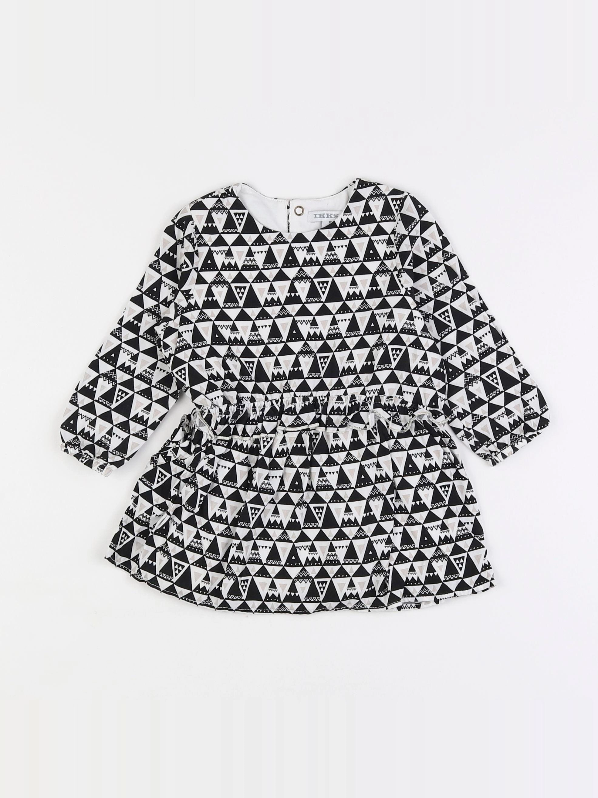 IKKS - robe blanc, noir - 12 mois