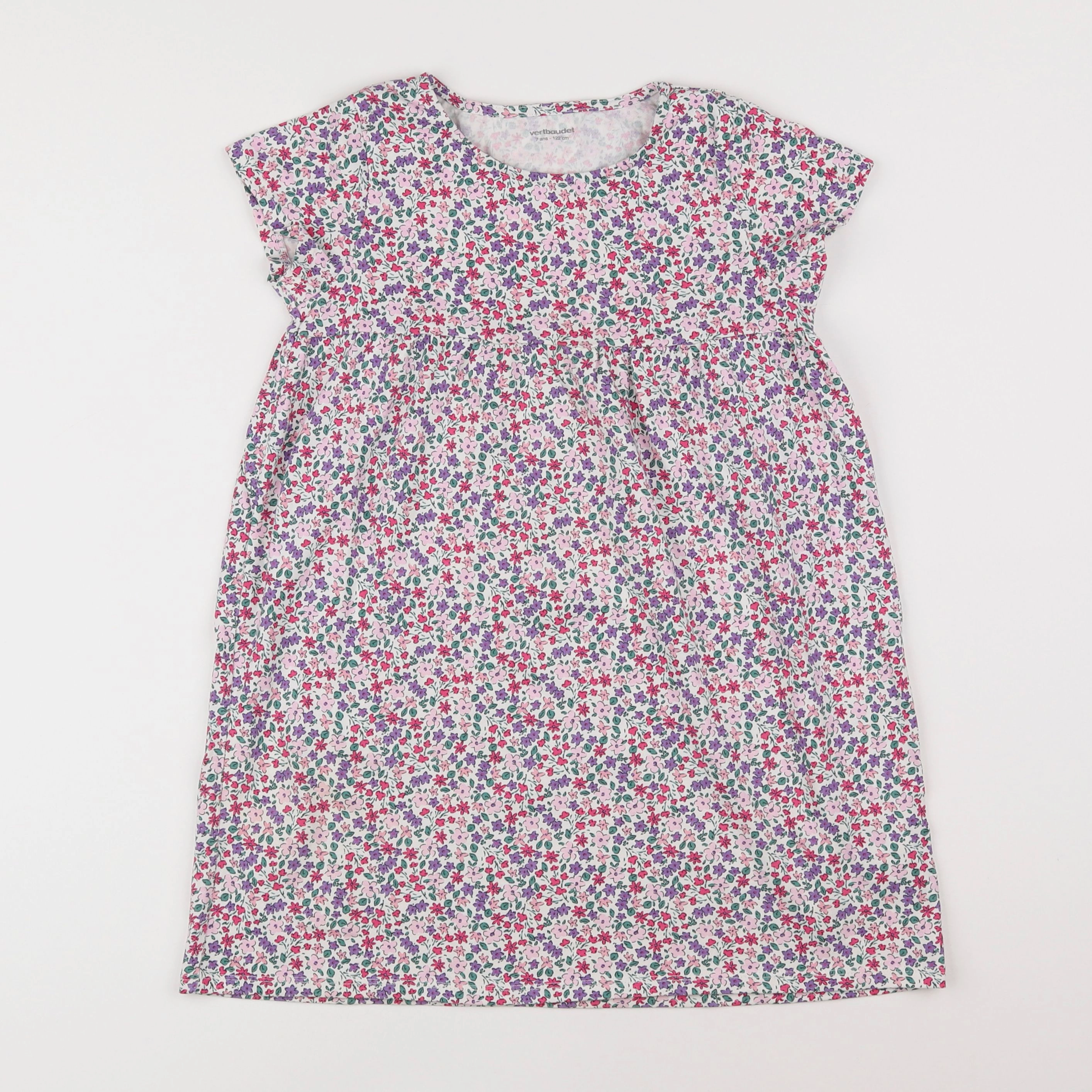 Vertbaudet - robe multicolore - 7 ans