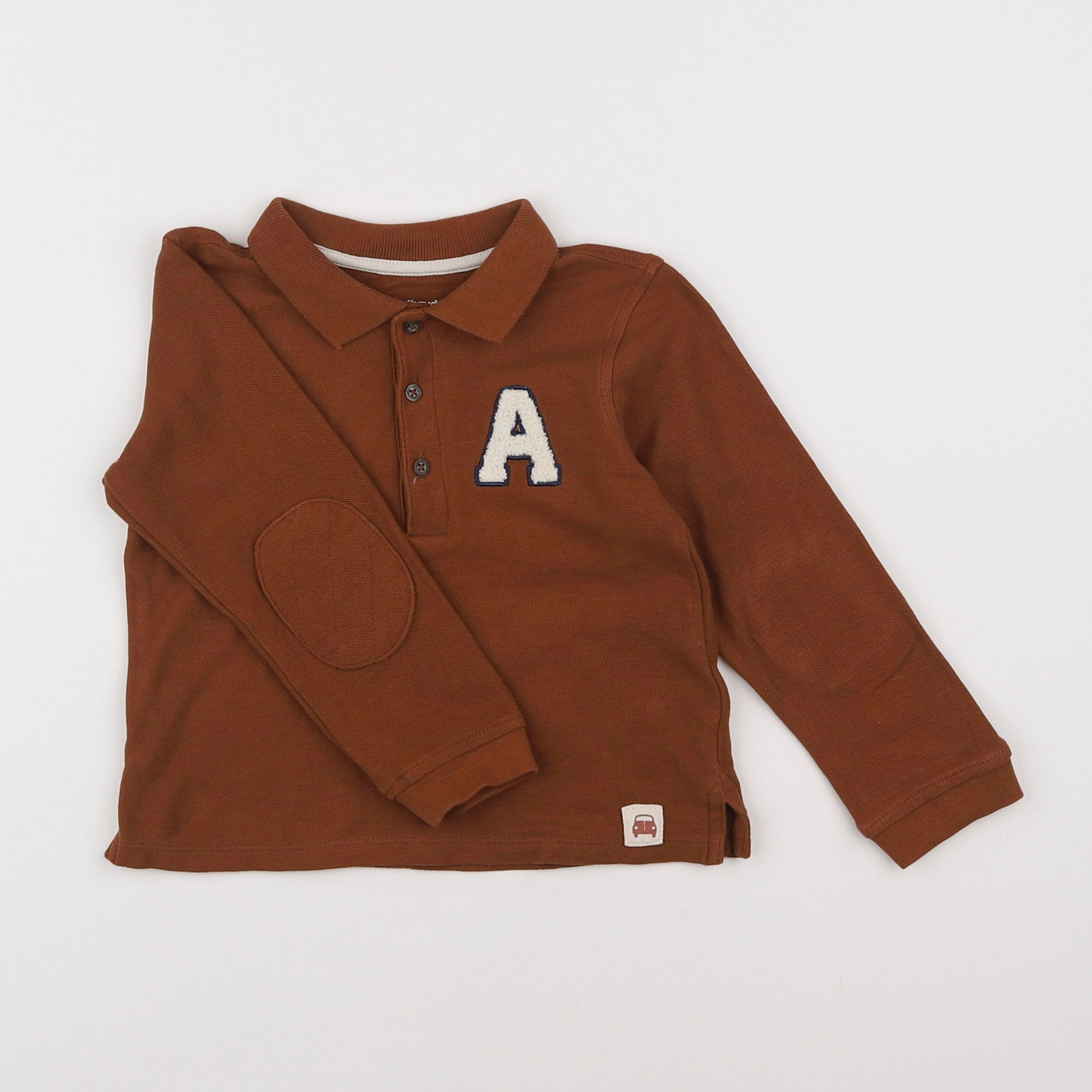 Vertbaudet - polo marron - 3 ans