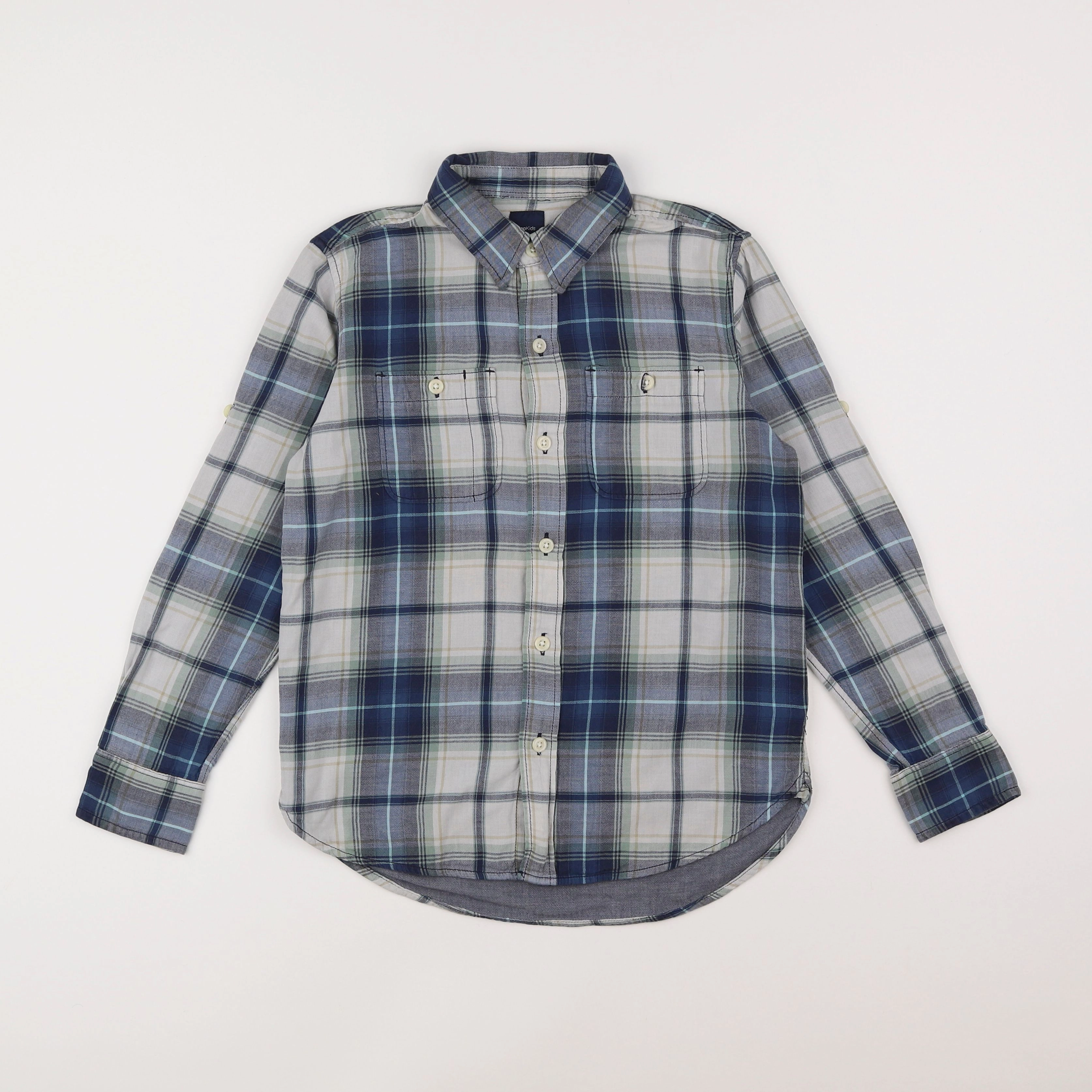 GAP - chemise bleu, vert - 8 ans