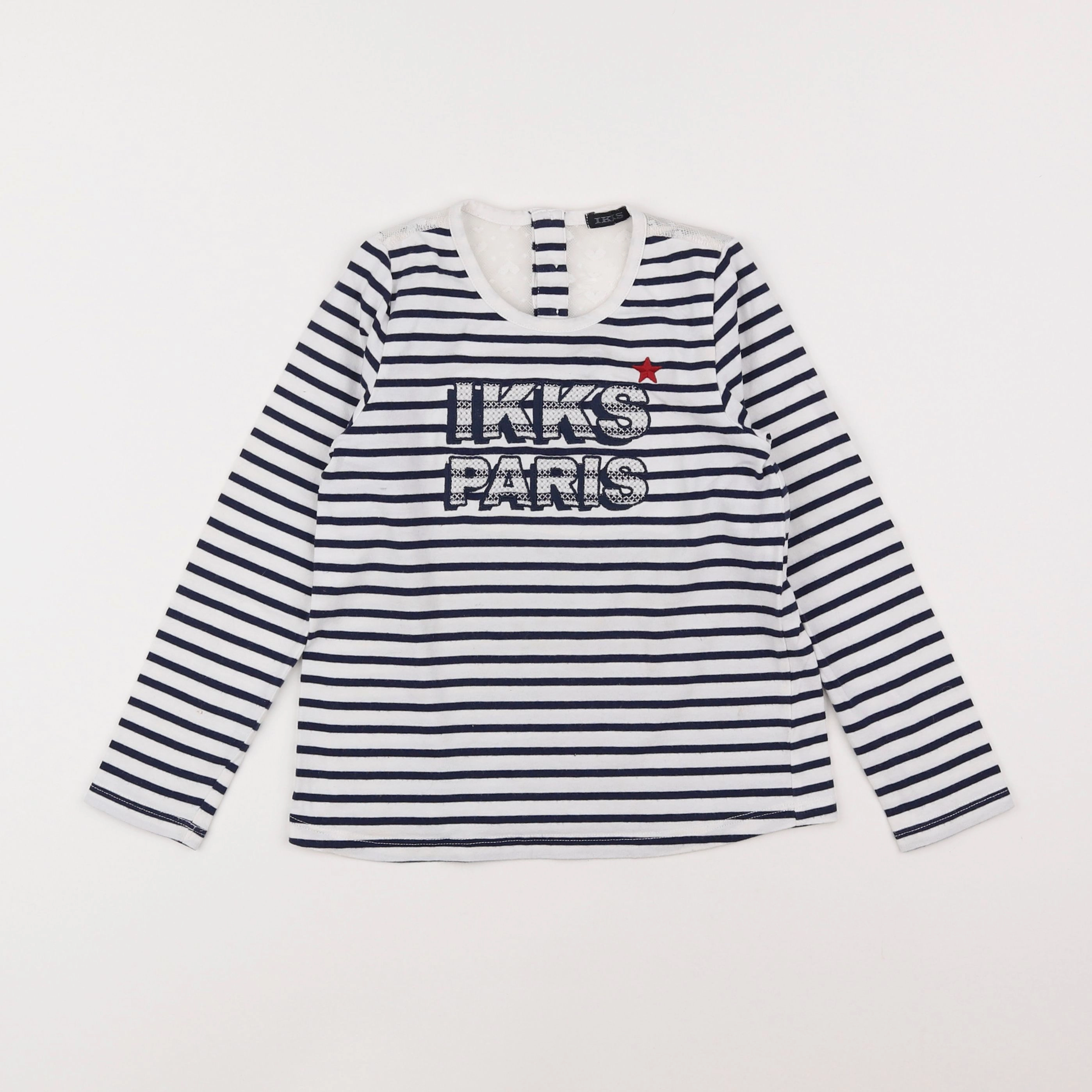 IKKS - tee-shirt blanc, bleu - 6 ans