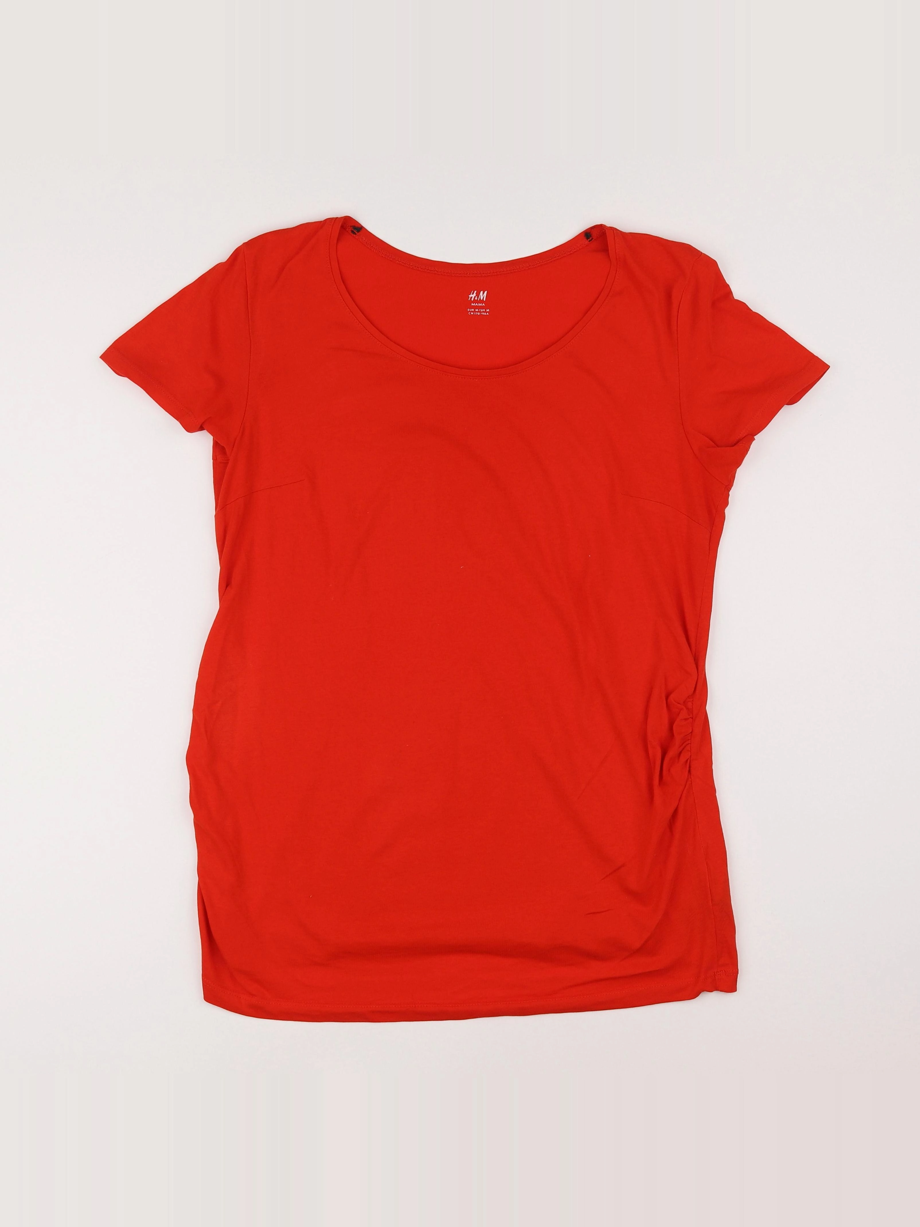 H&M - tee-shirt grossesse rouge - 40 à 42