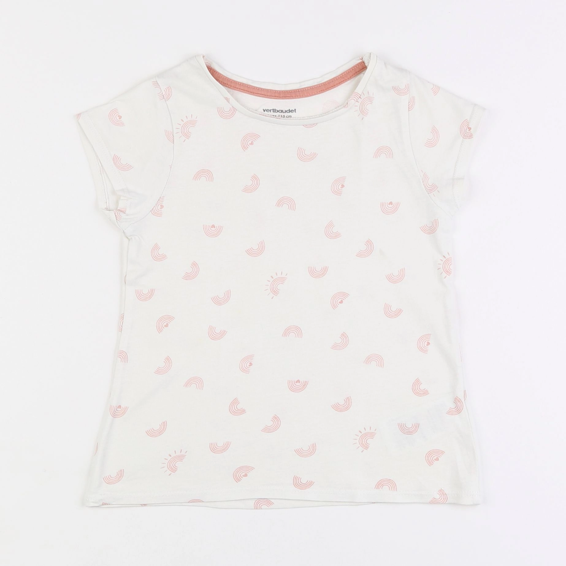 Vertbaudet - tee-shirt blanc - 5 ans