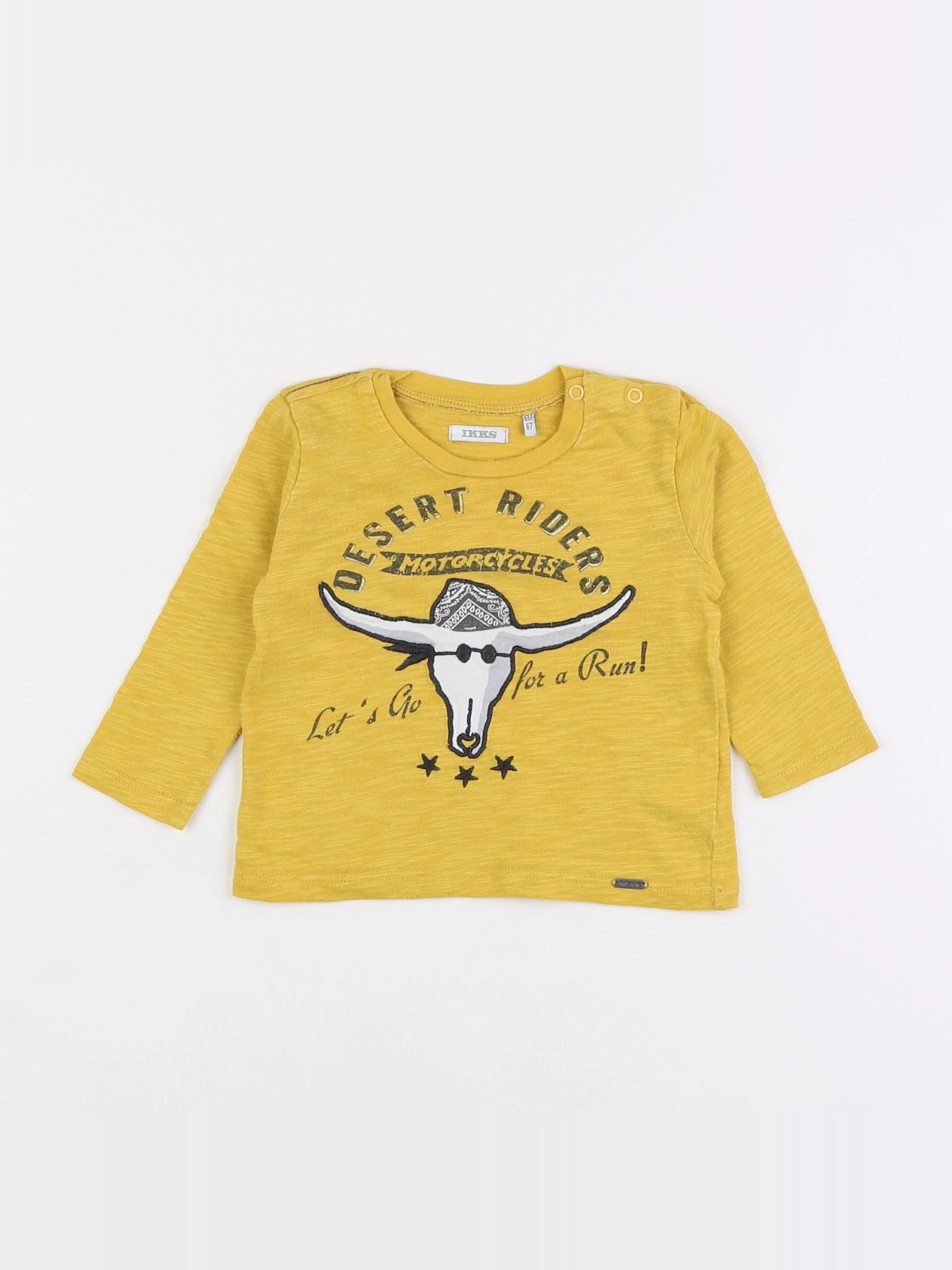 IKKS - tee-shirt jaune - 6 mois