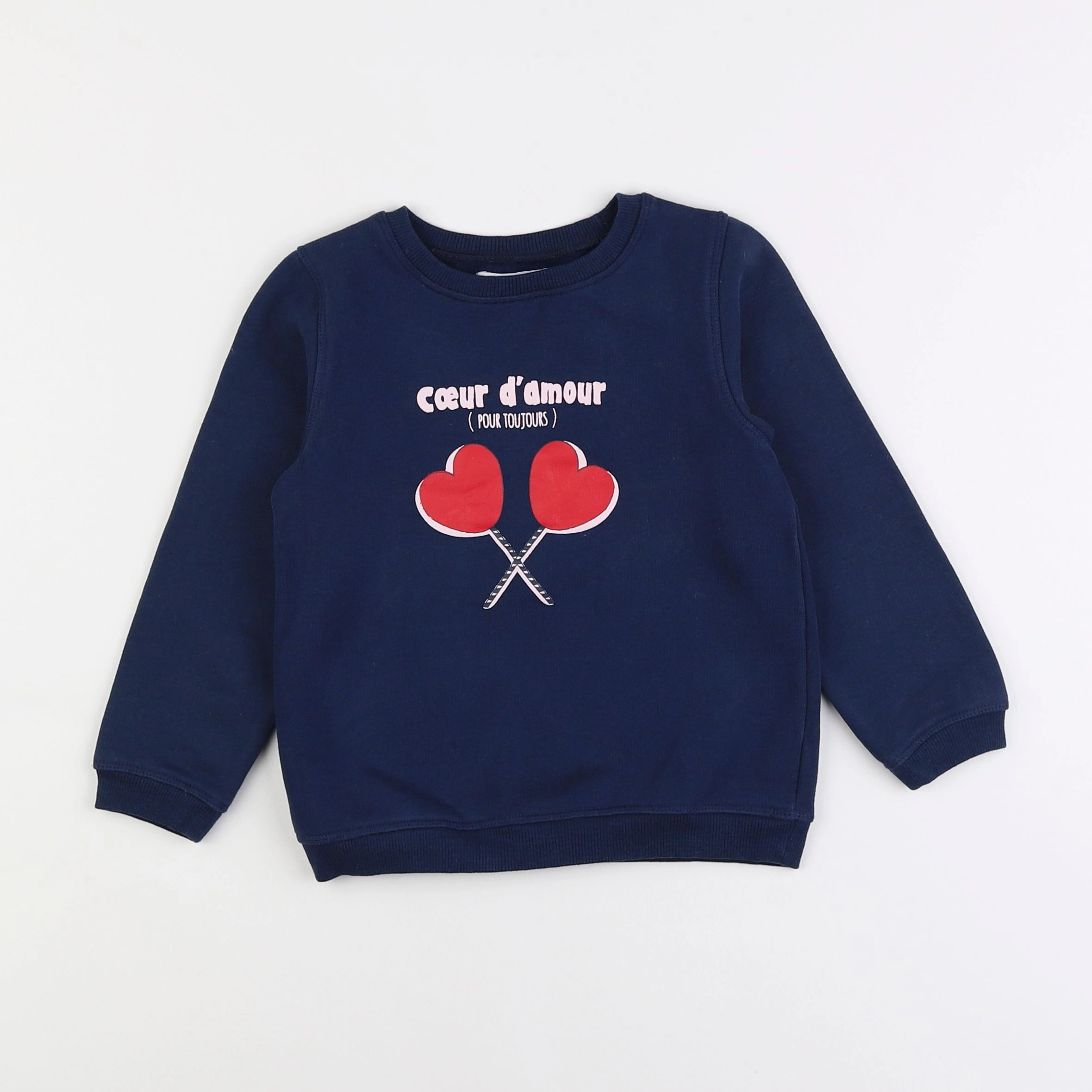 Vertbaudet - sweat bleu - 6 ans