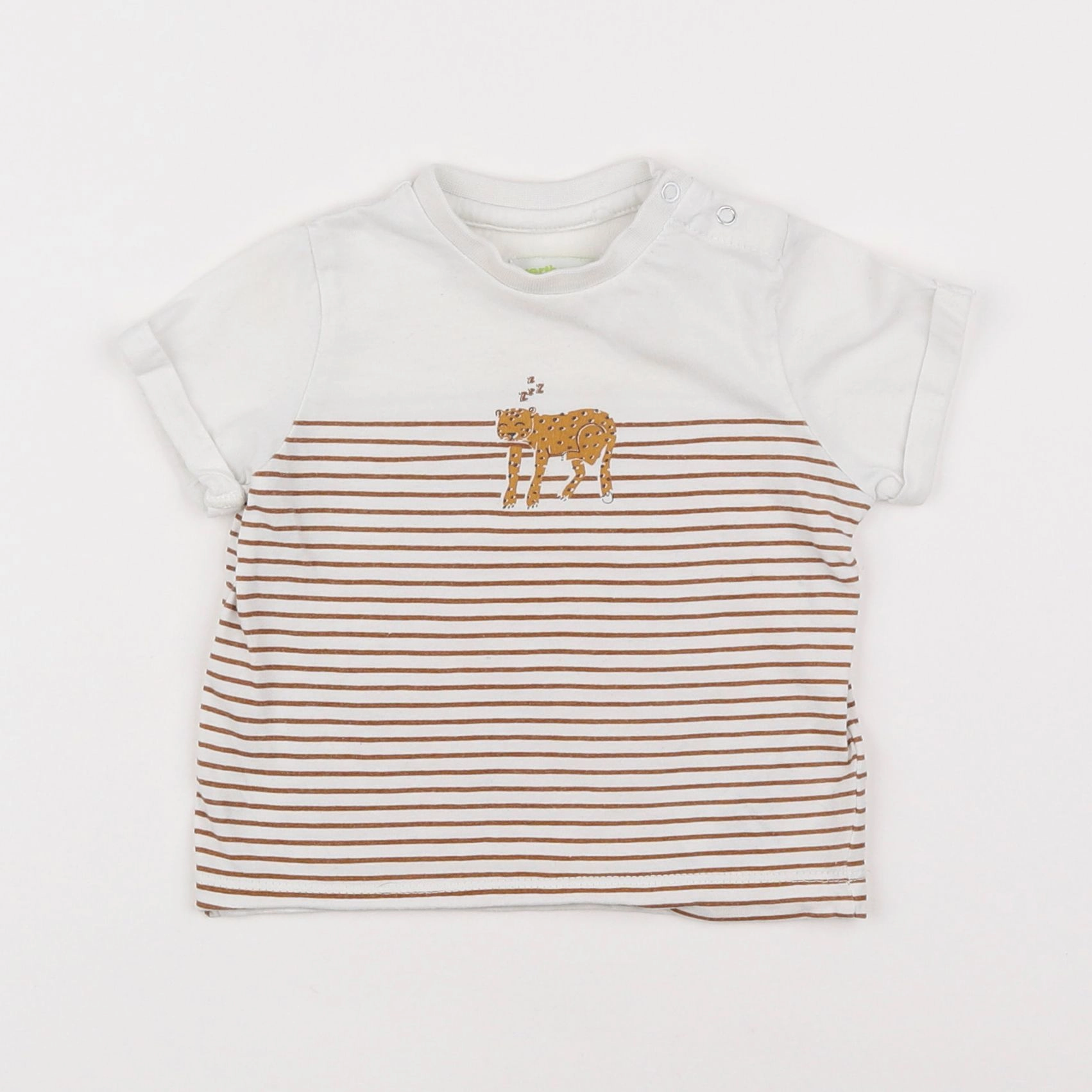 Vertbaudet - tee-shirt beige - 6 mois