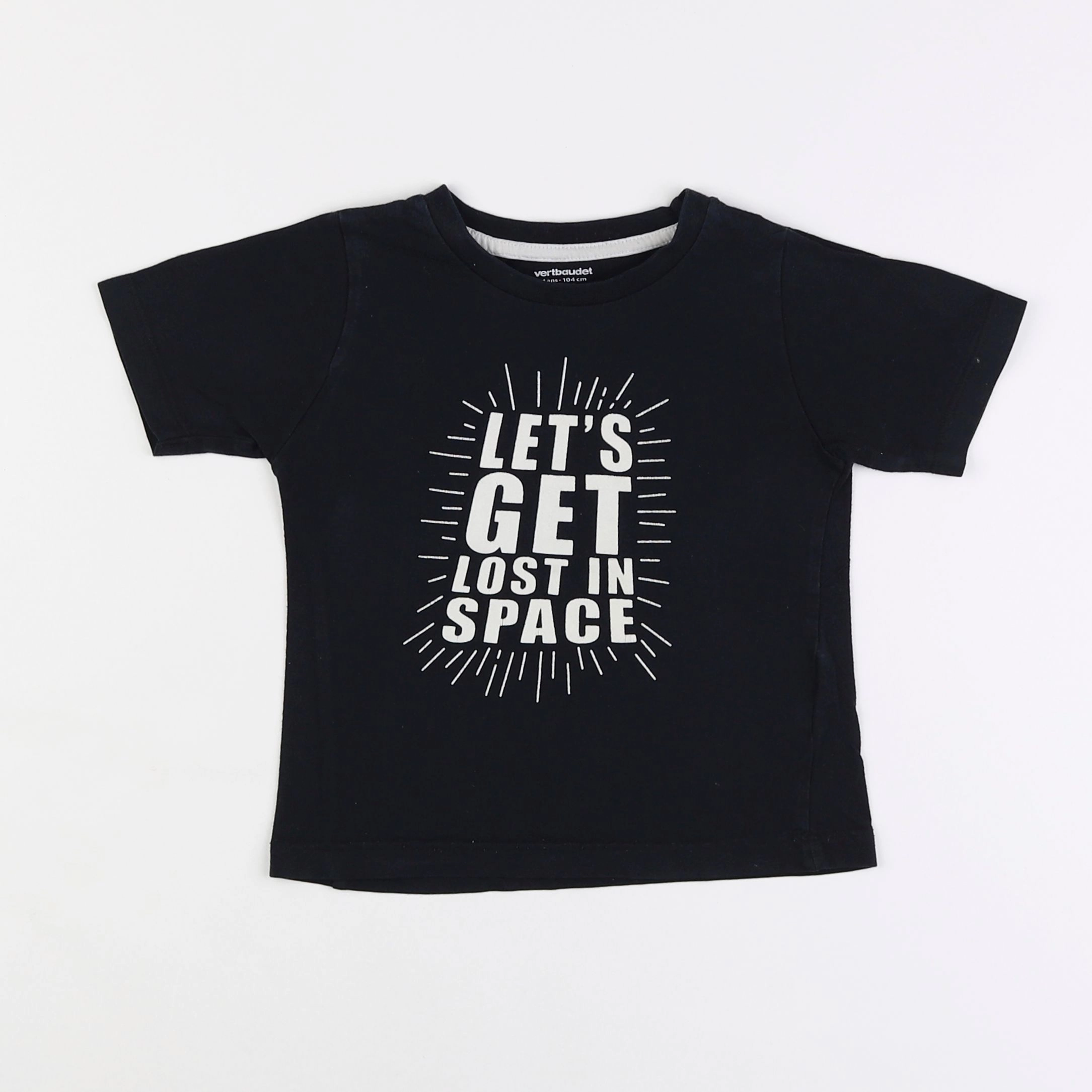 Vertbaudet - tee-shirt noir - 4 ans