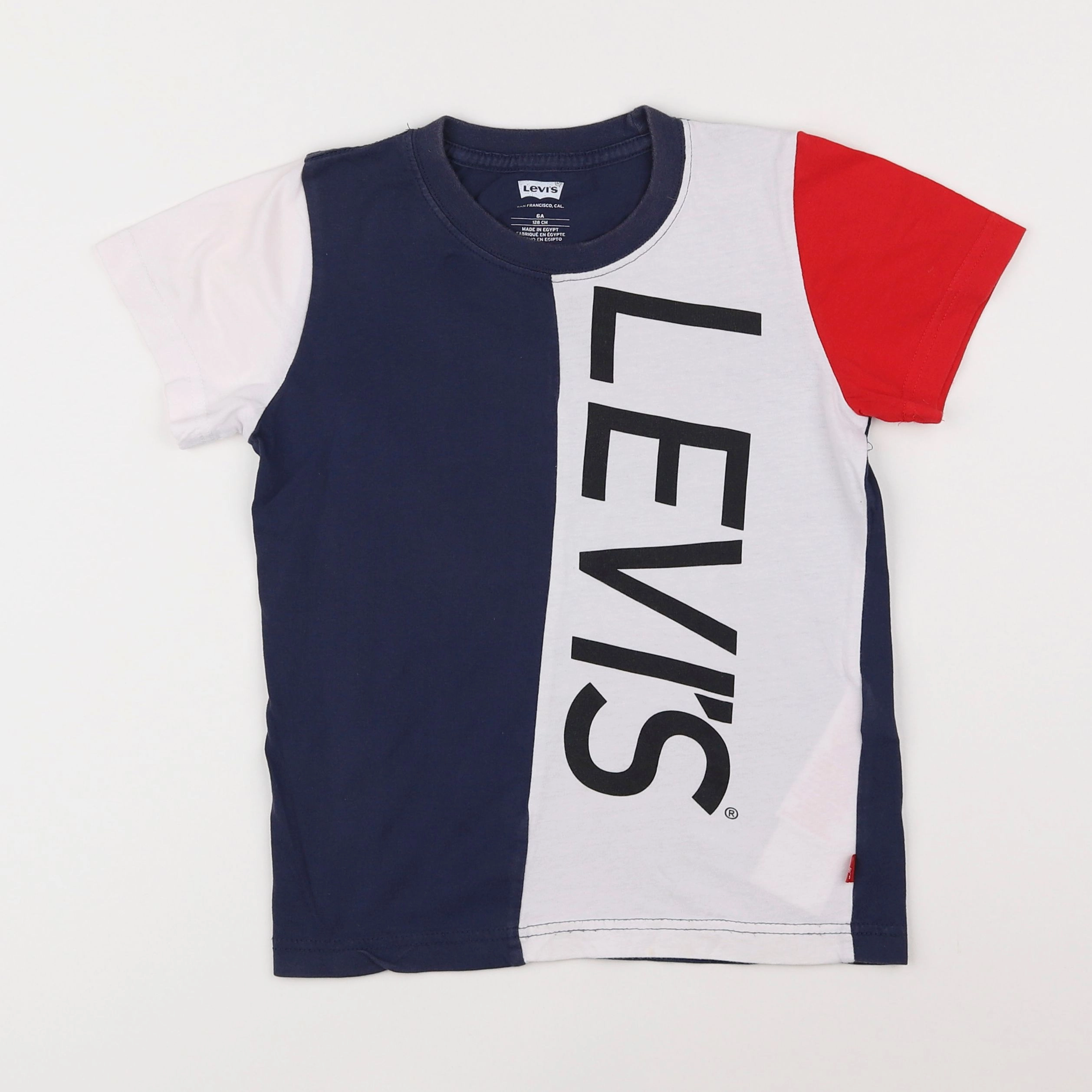 Levi's - tee-shirt blanc, bleu - 8 ans