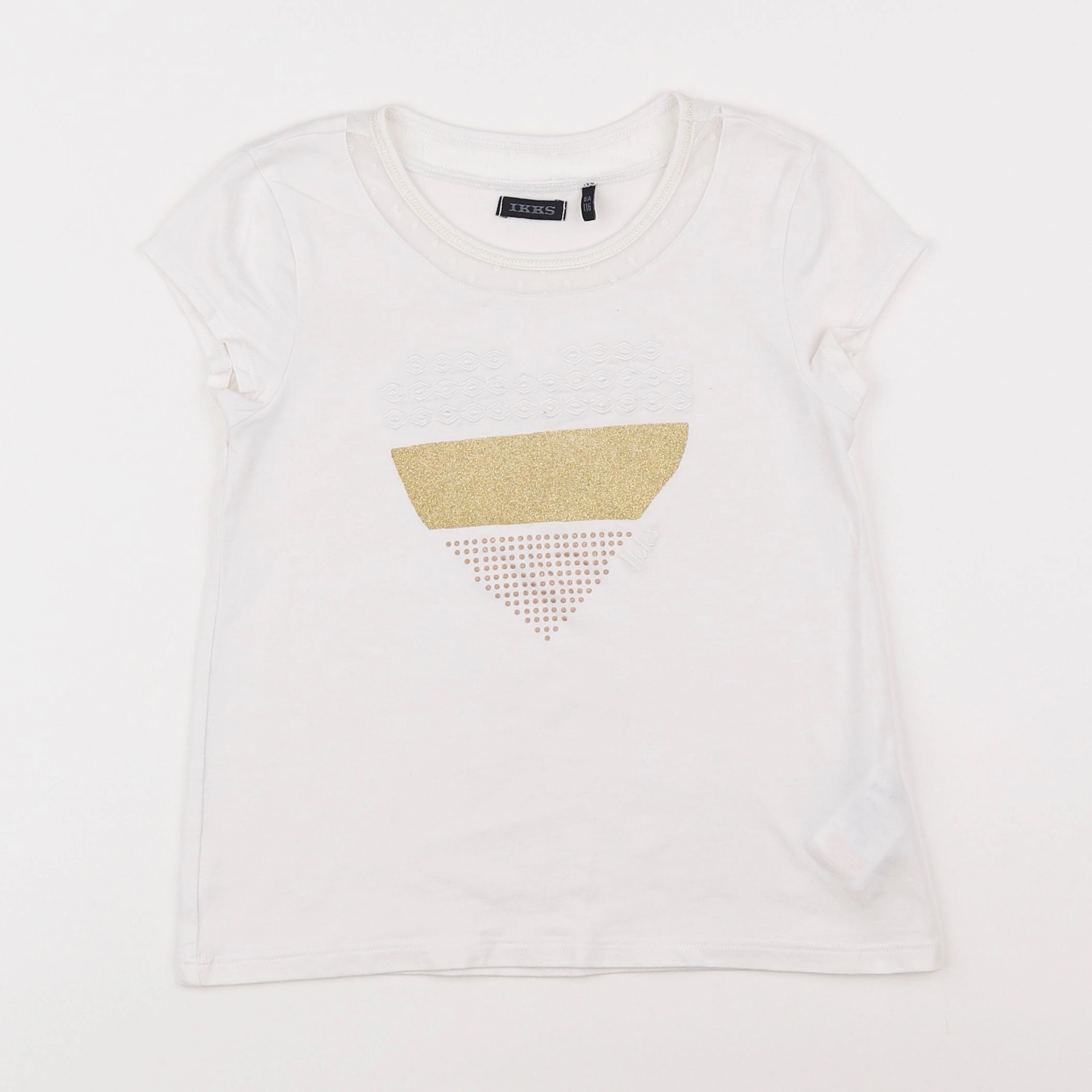 IKKS - tee-shirt beige, or - 6 ans