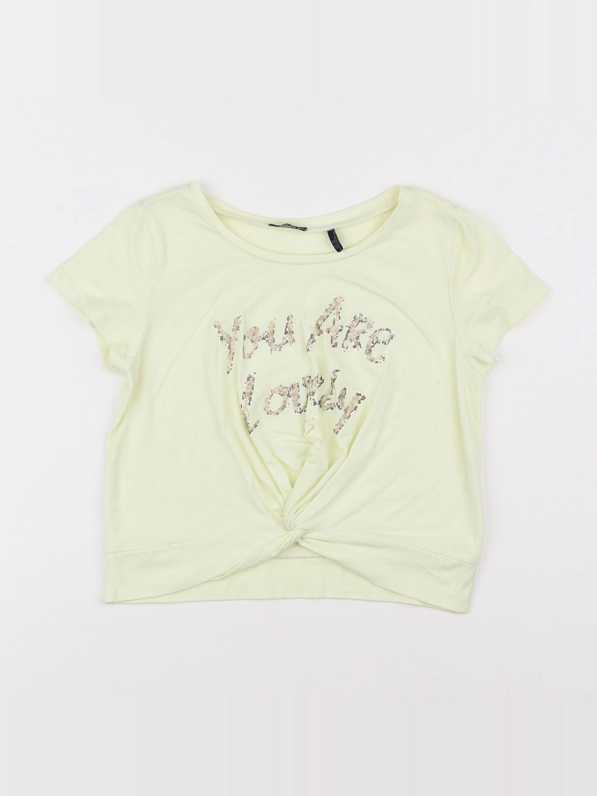 IKKS - tee-shirt jaune - 6 ans