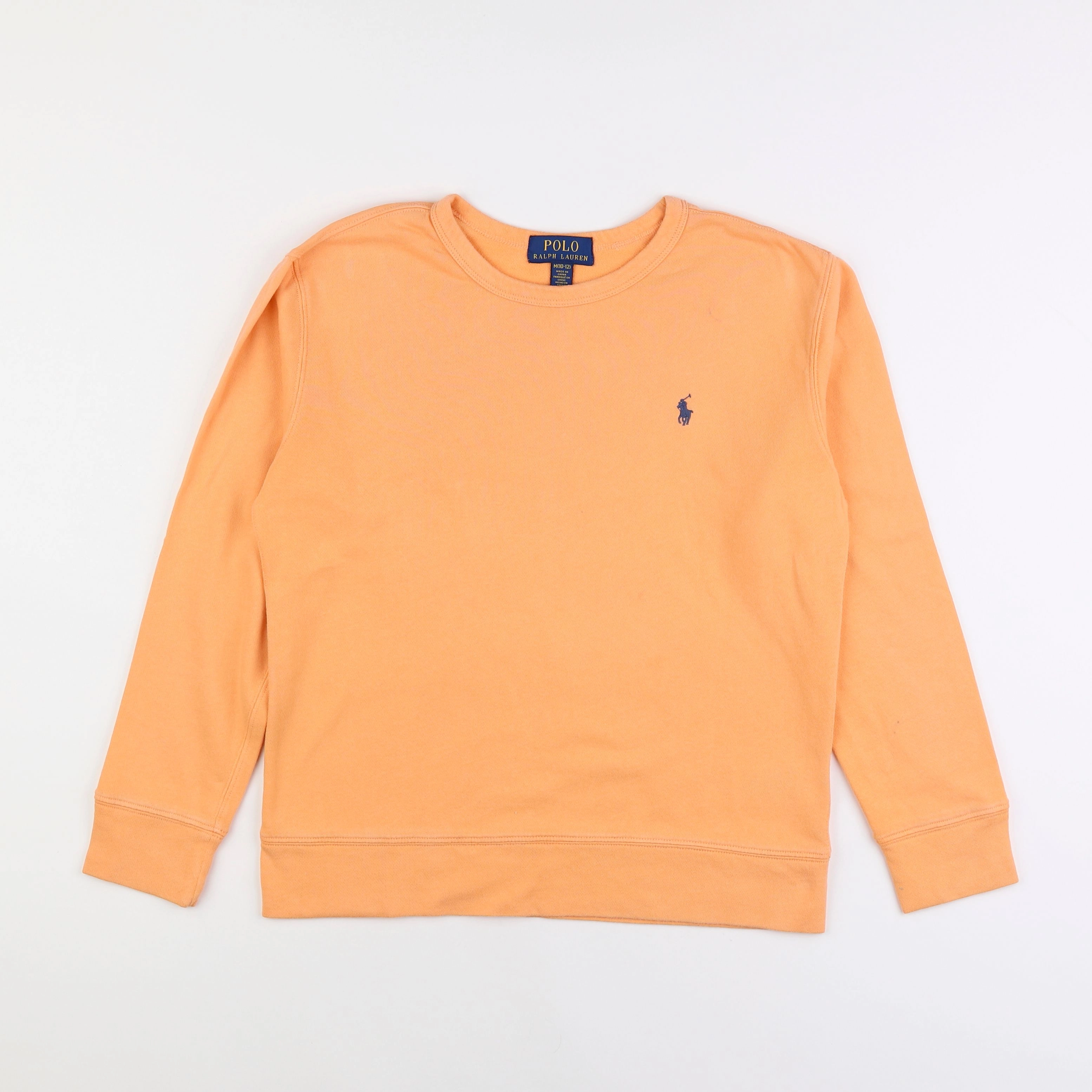 Ralph Lauren - sweat orange - 10/12 ans