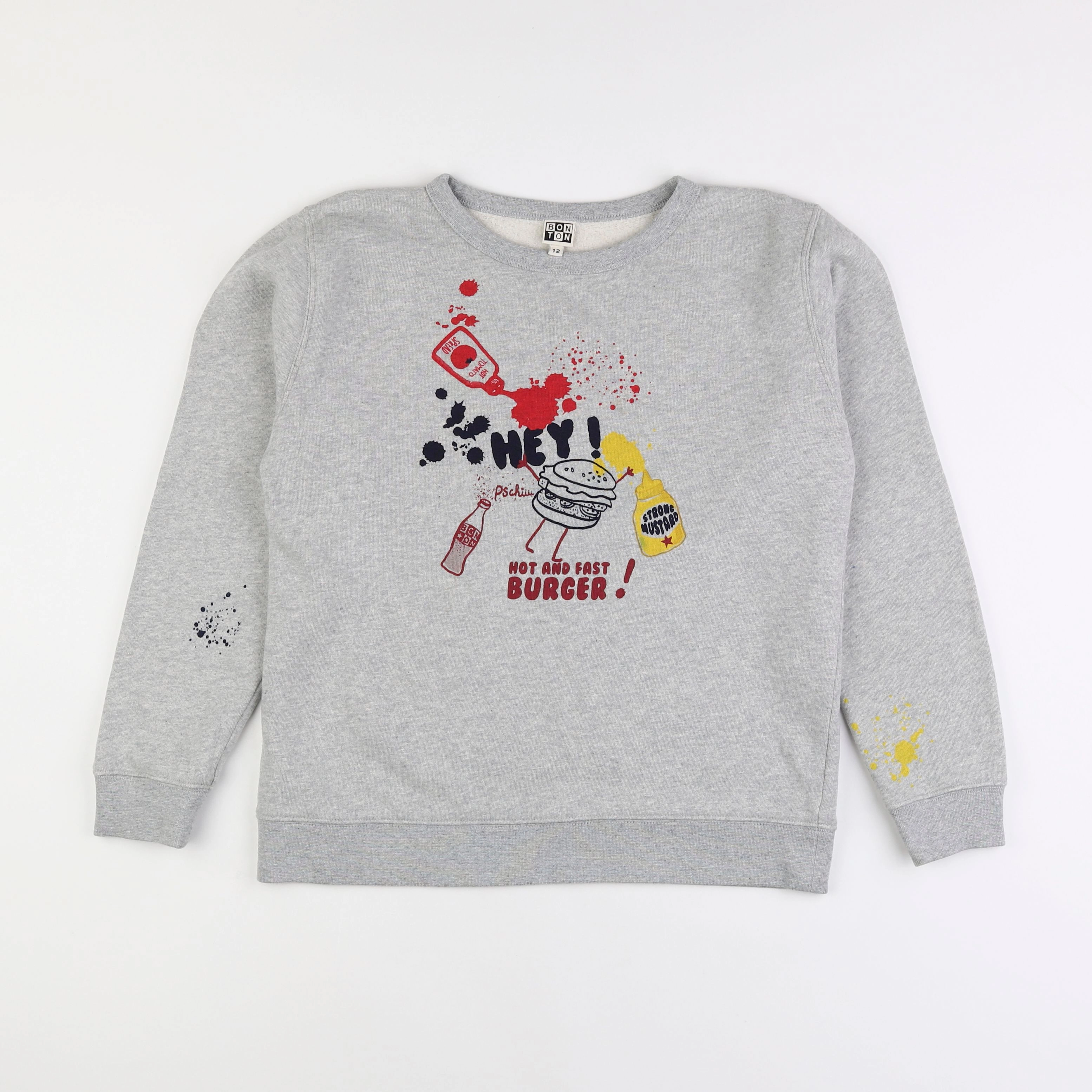 Bonton - sweat gris - 12 ans